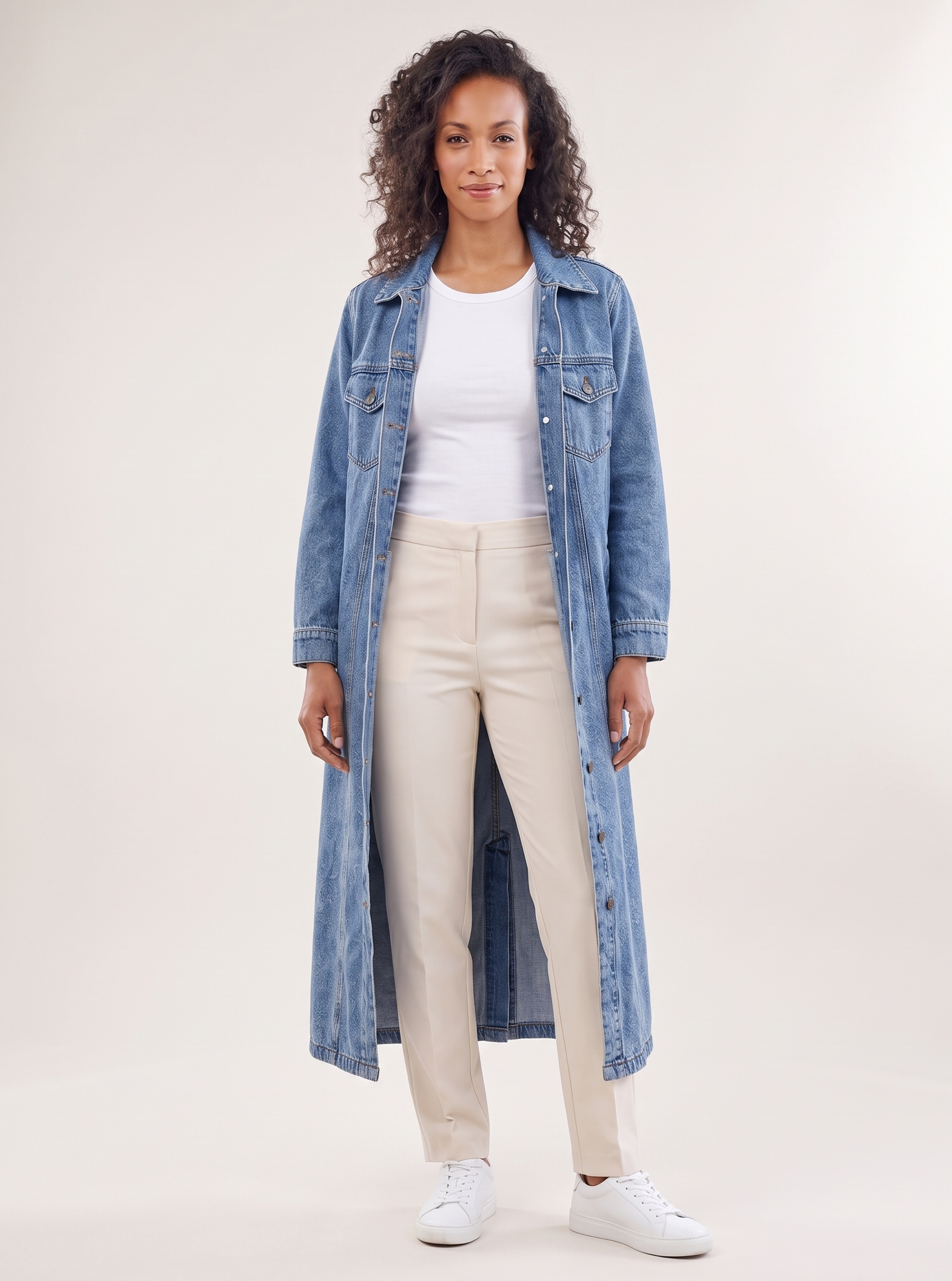 Longline Denim Coat