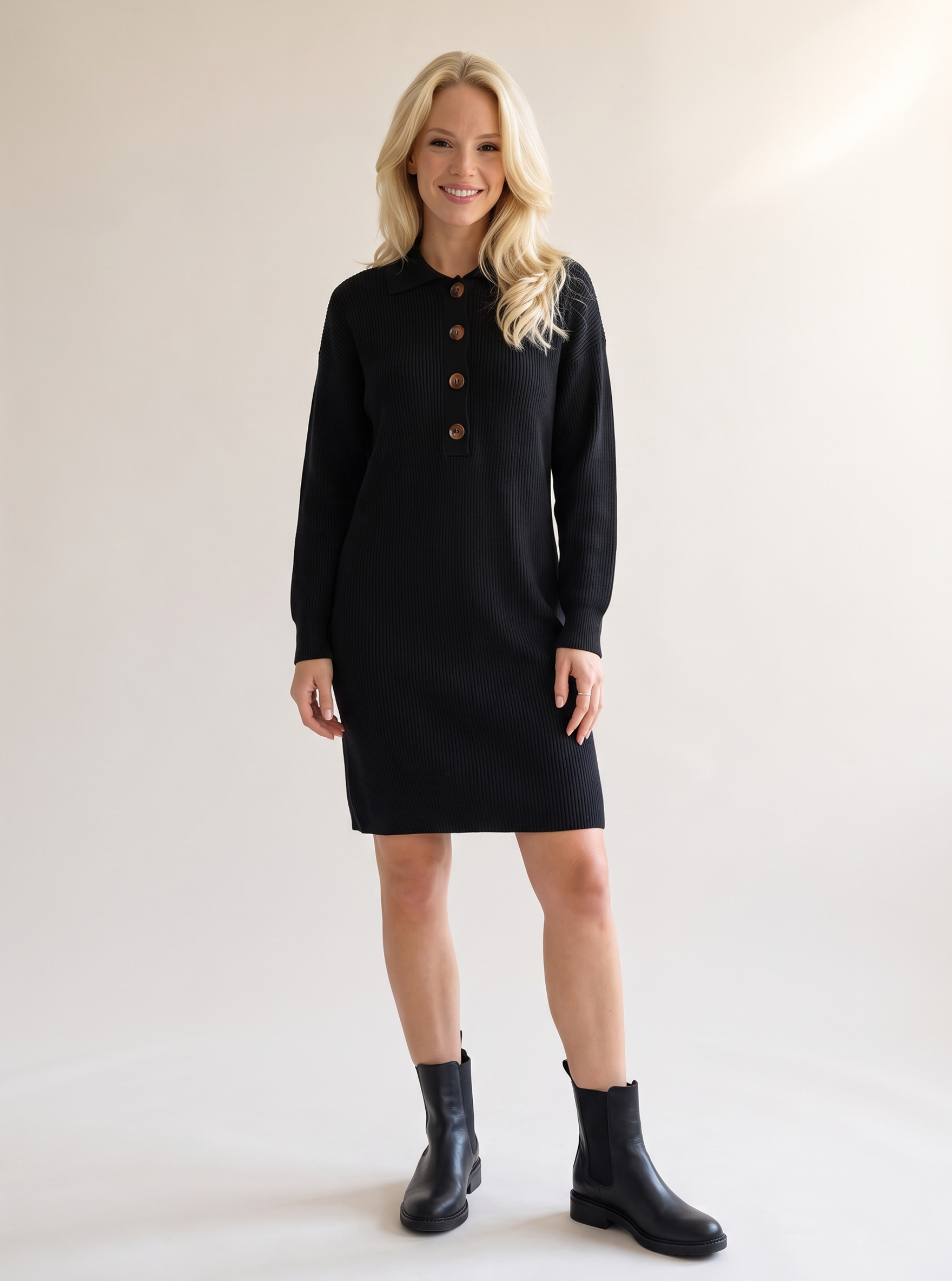 Button Knit Dress