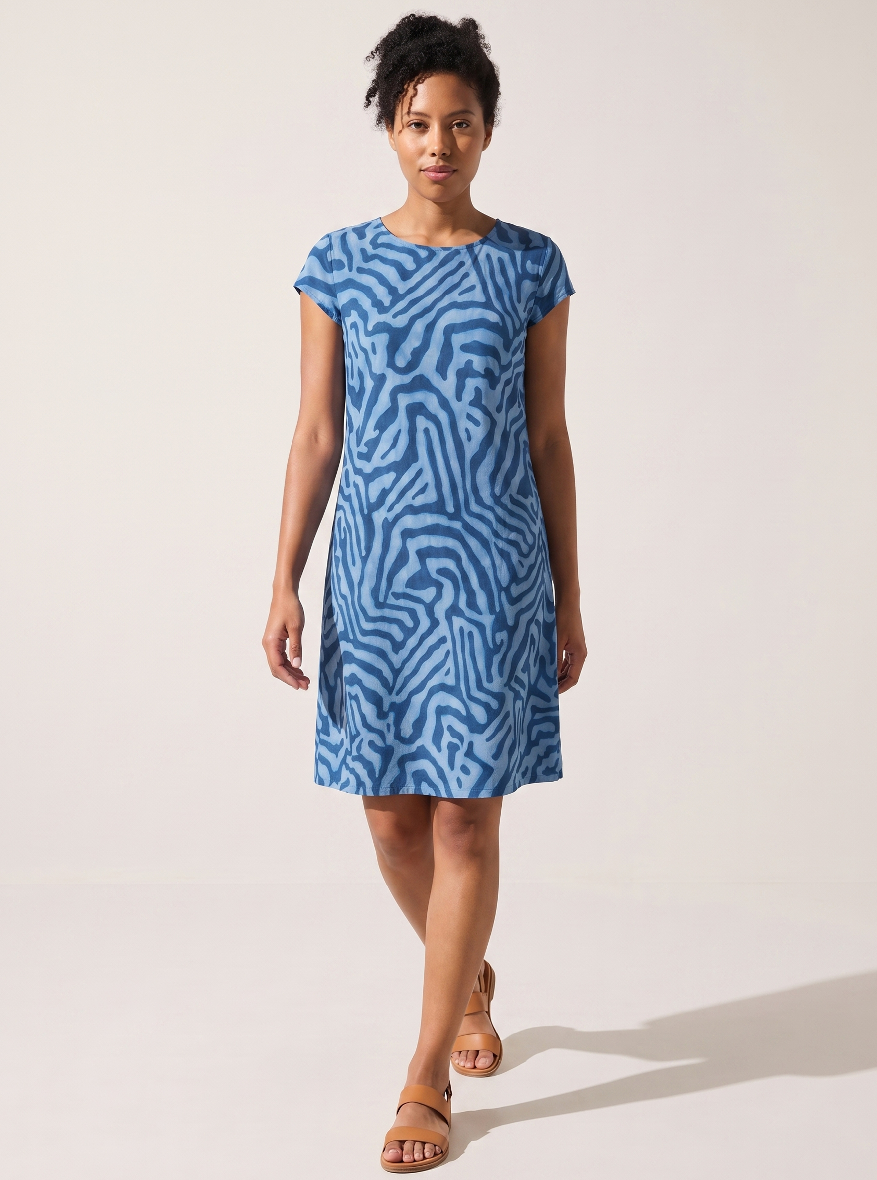 Short Sleeve Printed Dress