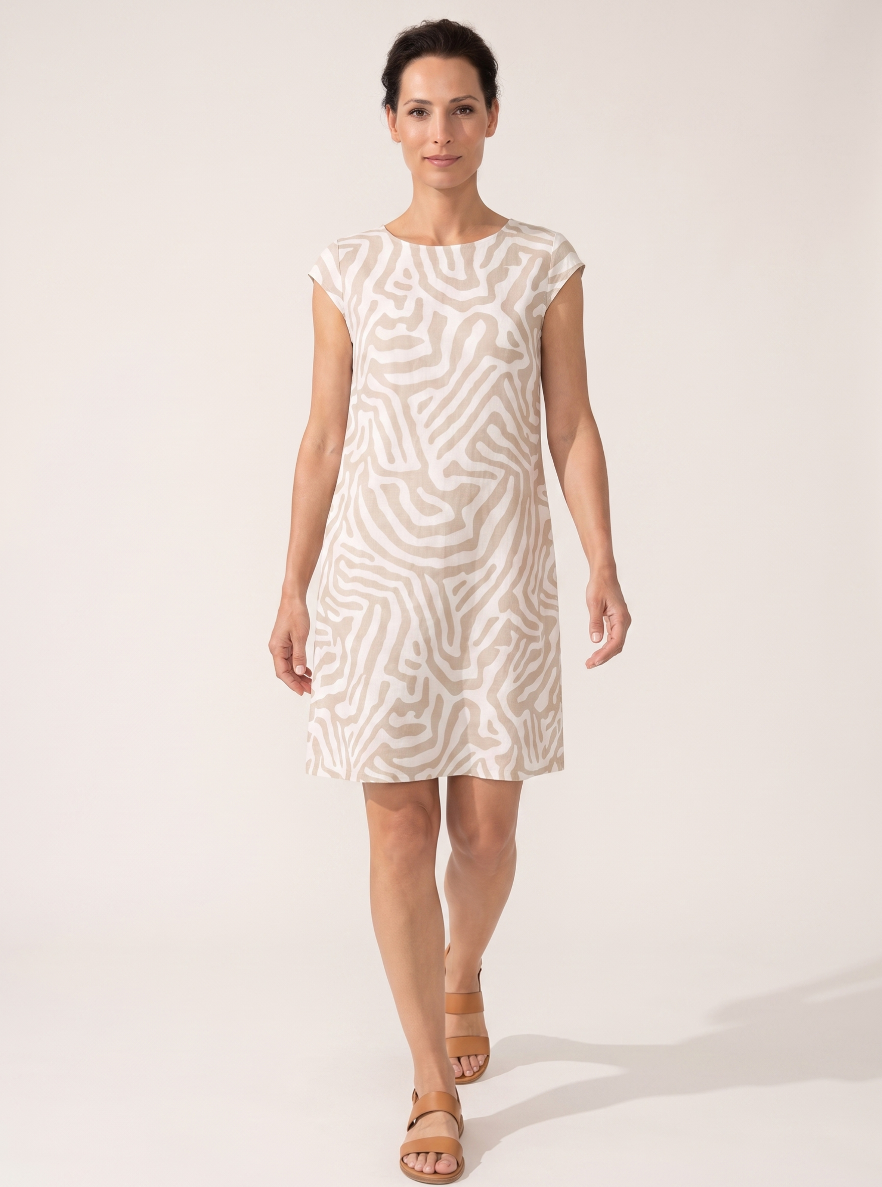 Short Sleeve Printed Dress