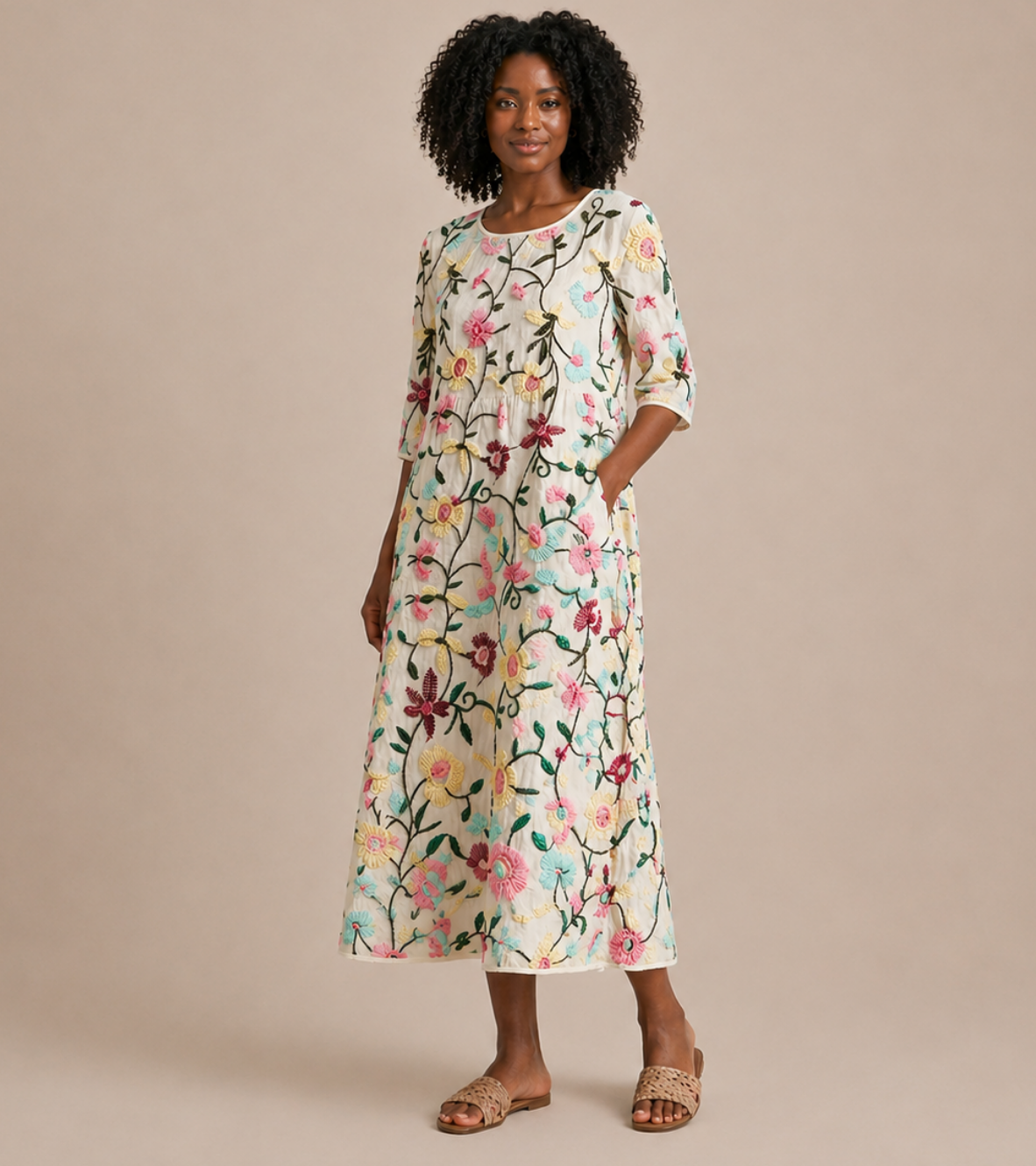Botanical Midi Dress