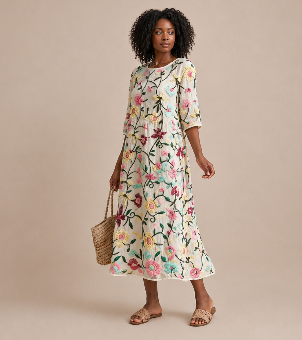 Botanical Midi Dress