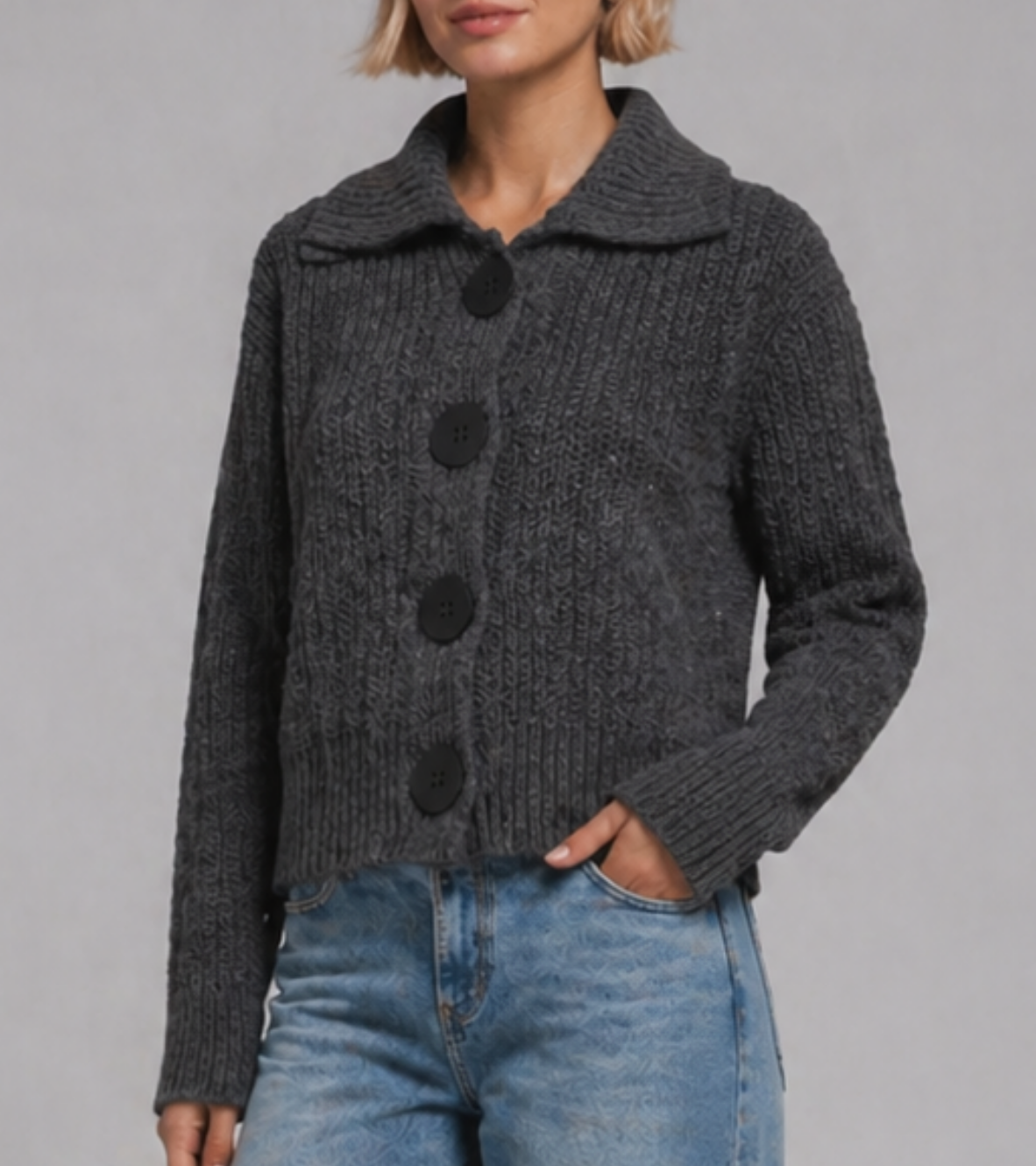 Button Knit Cardigan