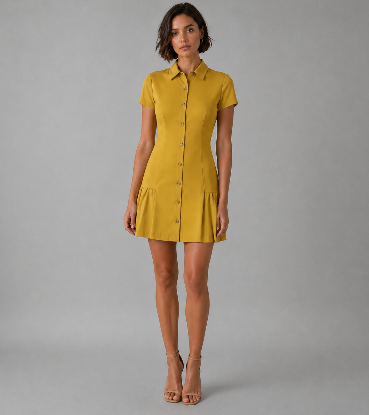 Button Mini Dress