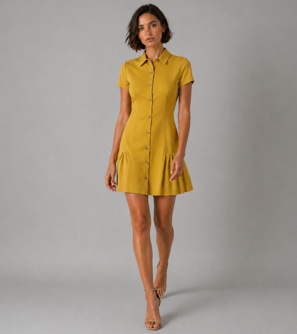 Button Mini Dress