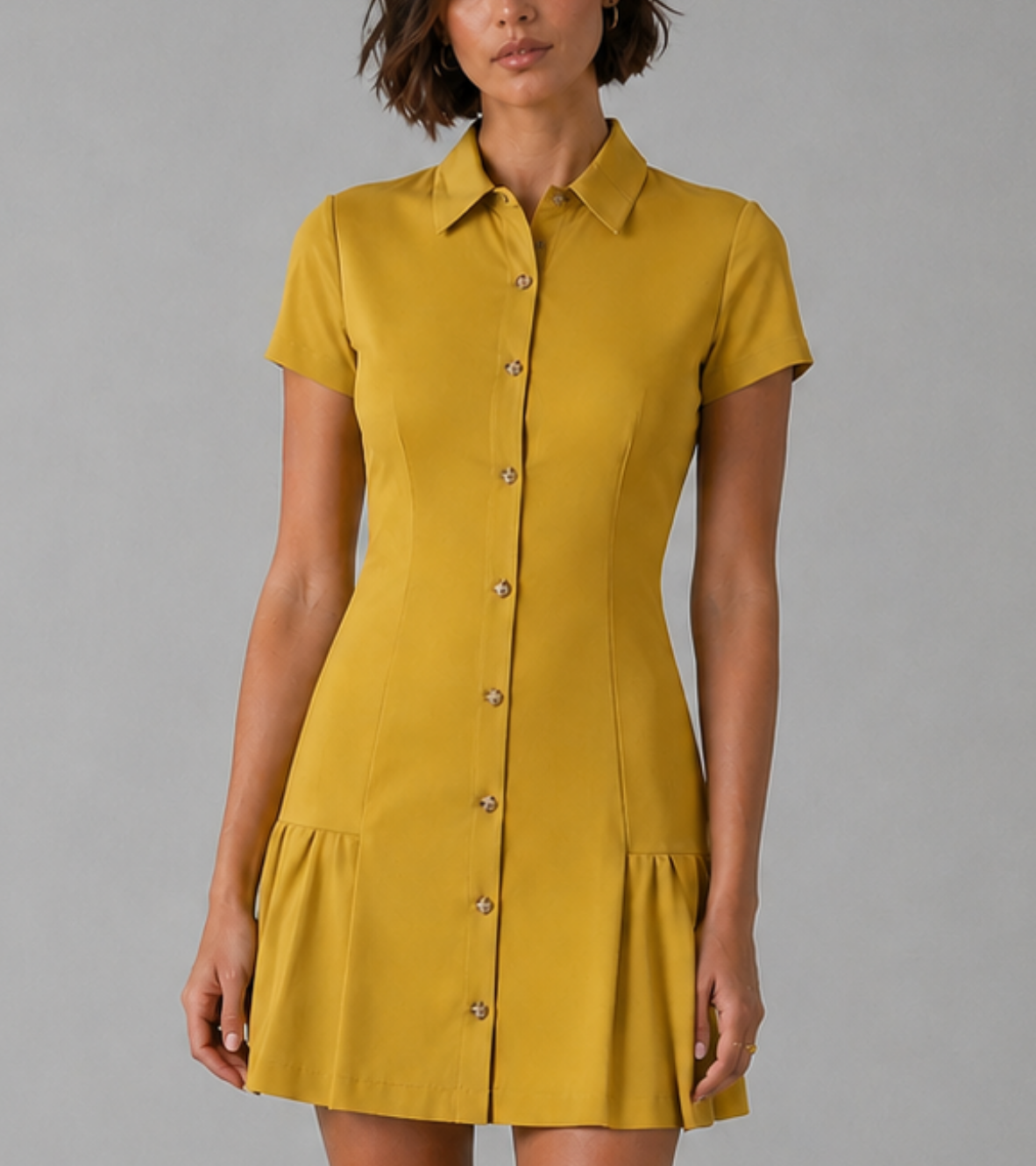 Button Mini Dress