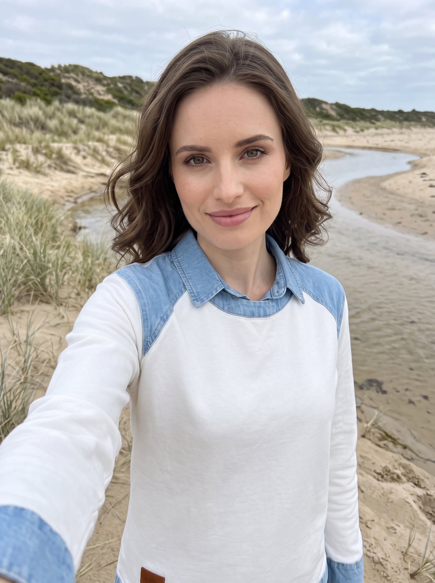 Casual Denim Collar Sweater