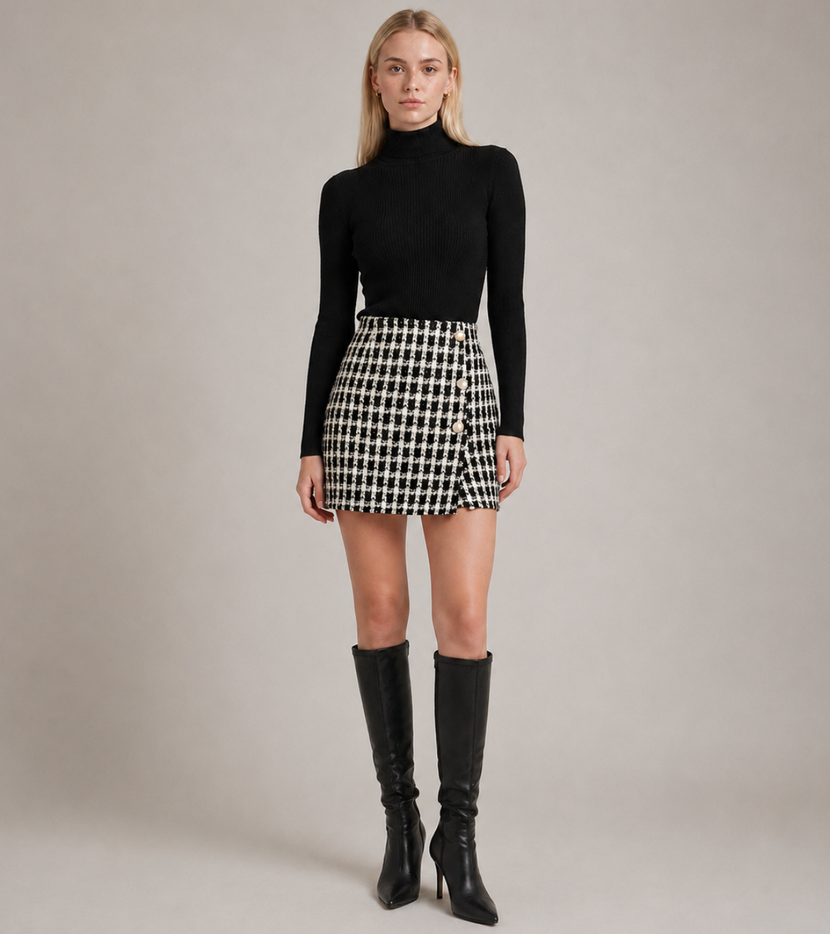 Check Mini Skirt
