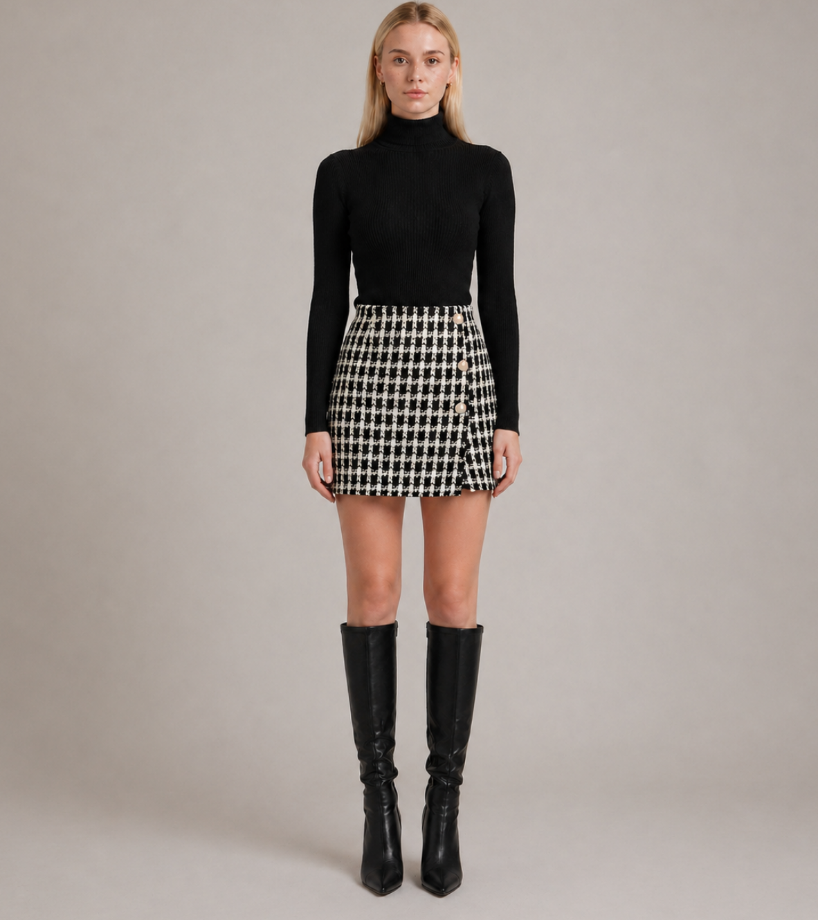 Check Mini Skirt