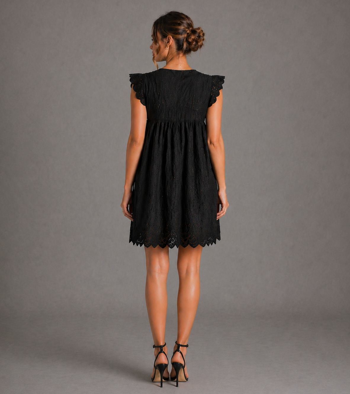 Eyelet Mini Dress