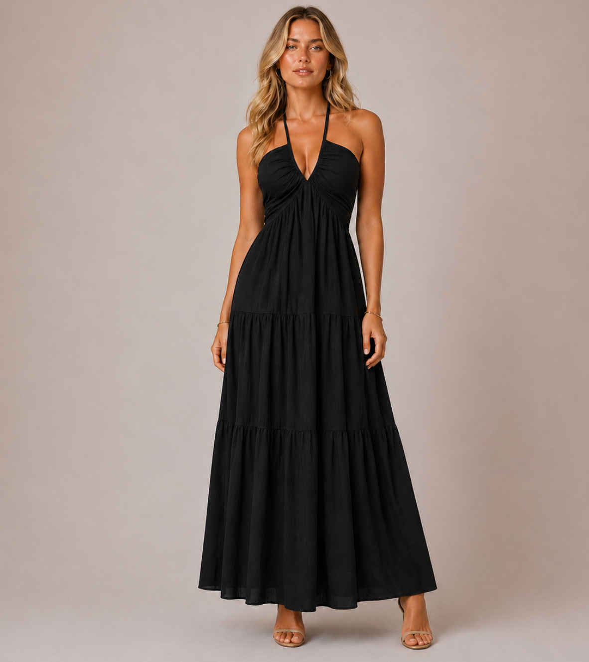 Halter Neck Maxi Dress