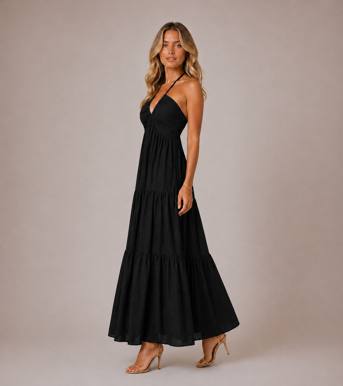 Halter Neck Maxi Dress