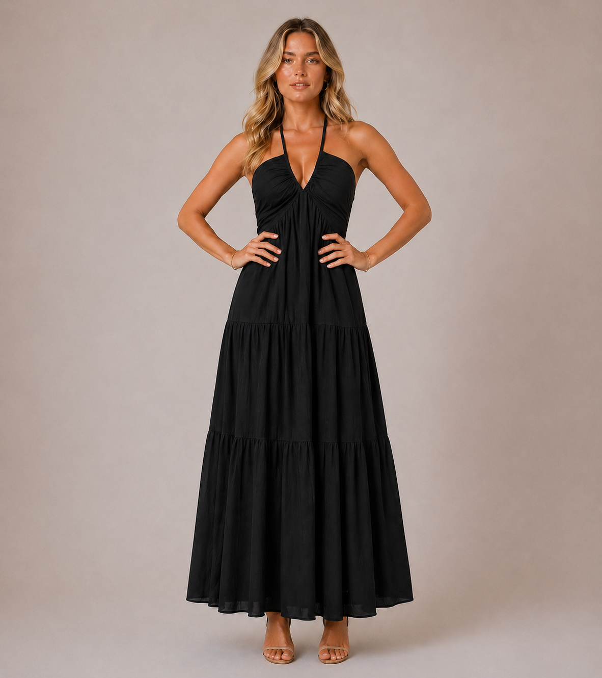 Halter Neck Maxi Dress