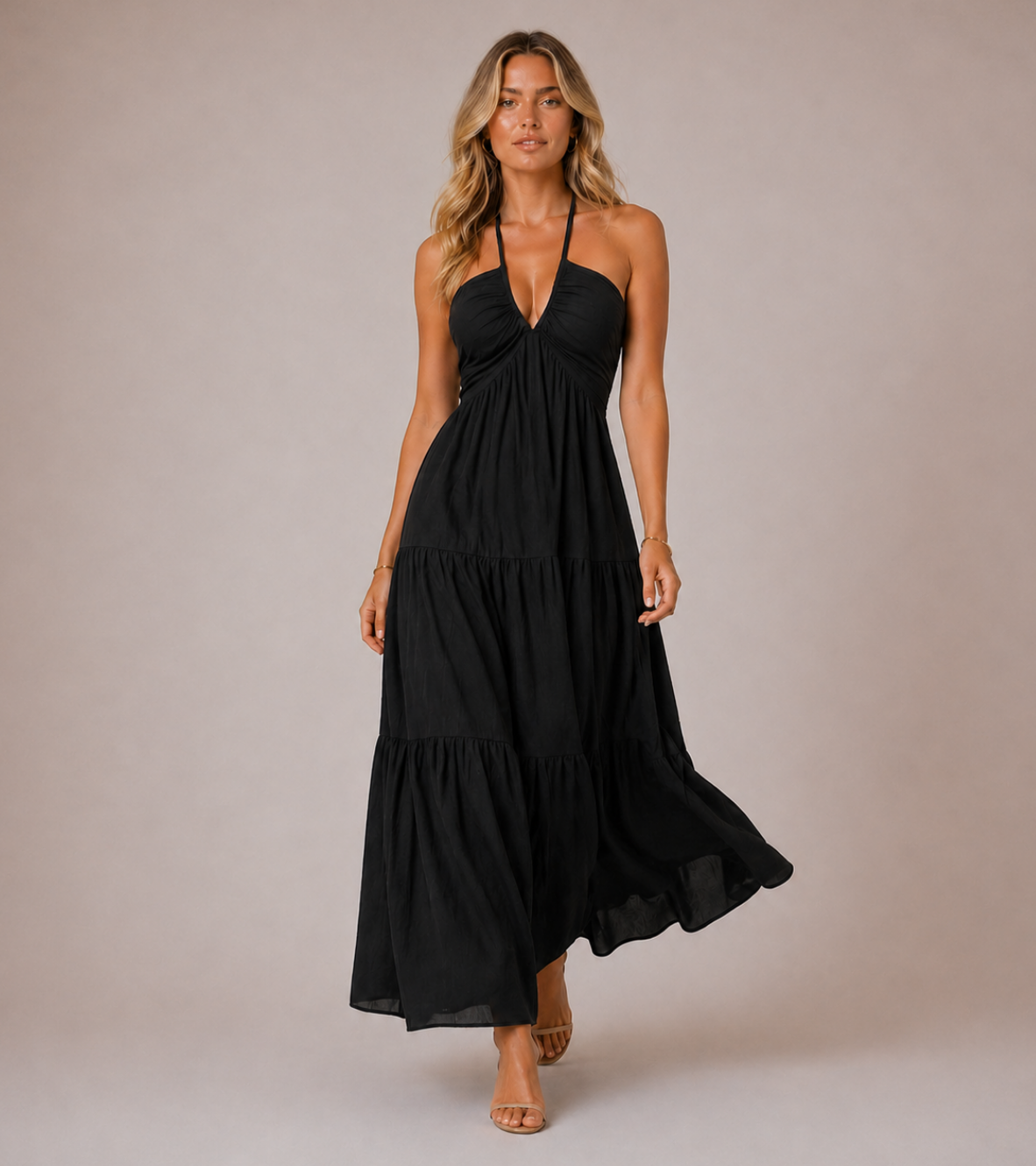 Halter Neck Maxi Dress