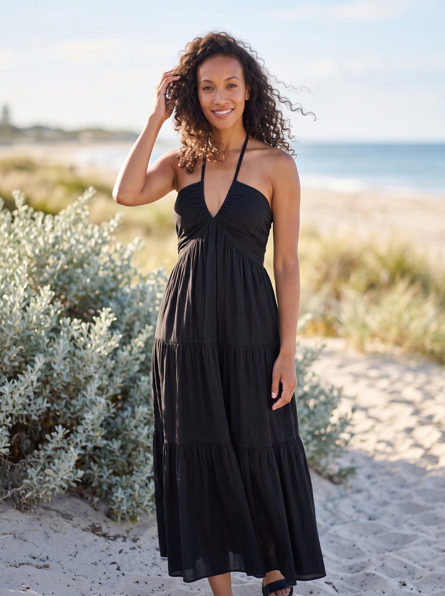Halter Neck Maxi Dress