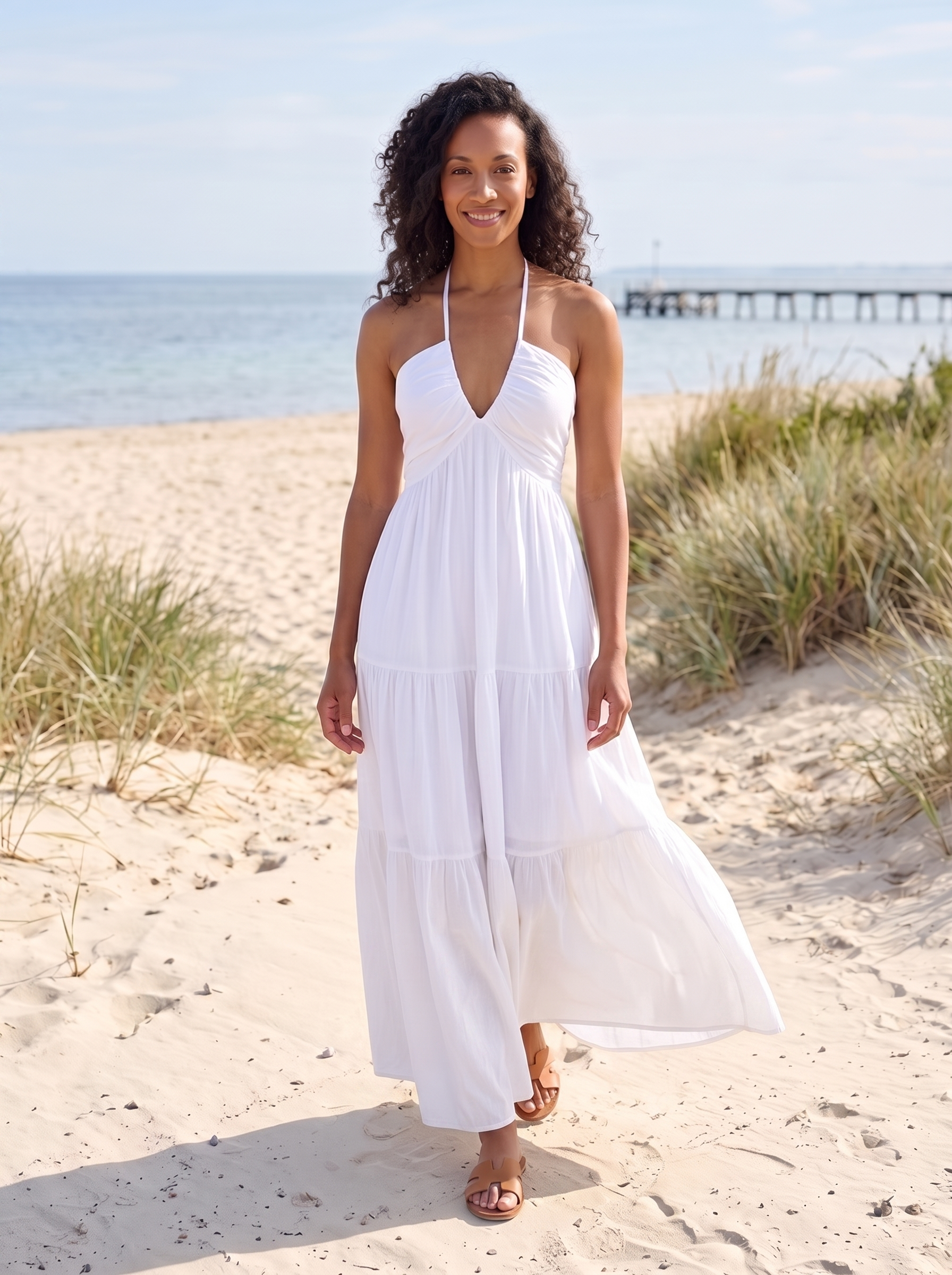 Halter Neck Maxi Dress