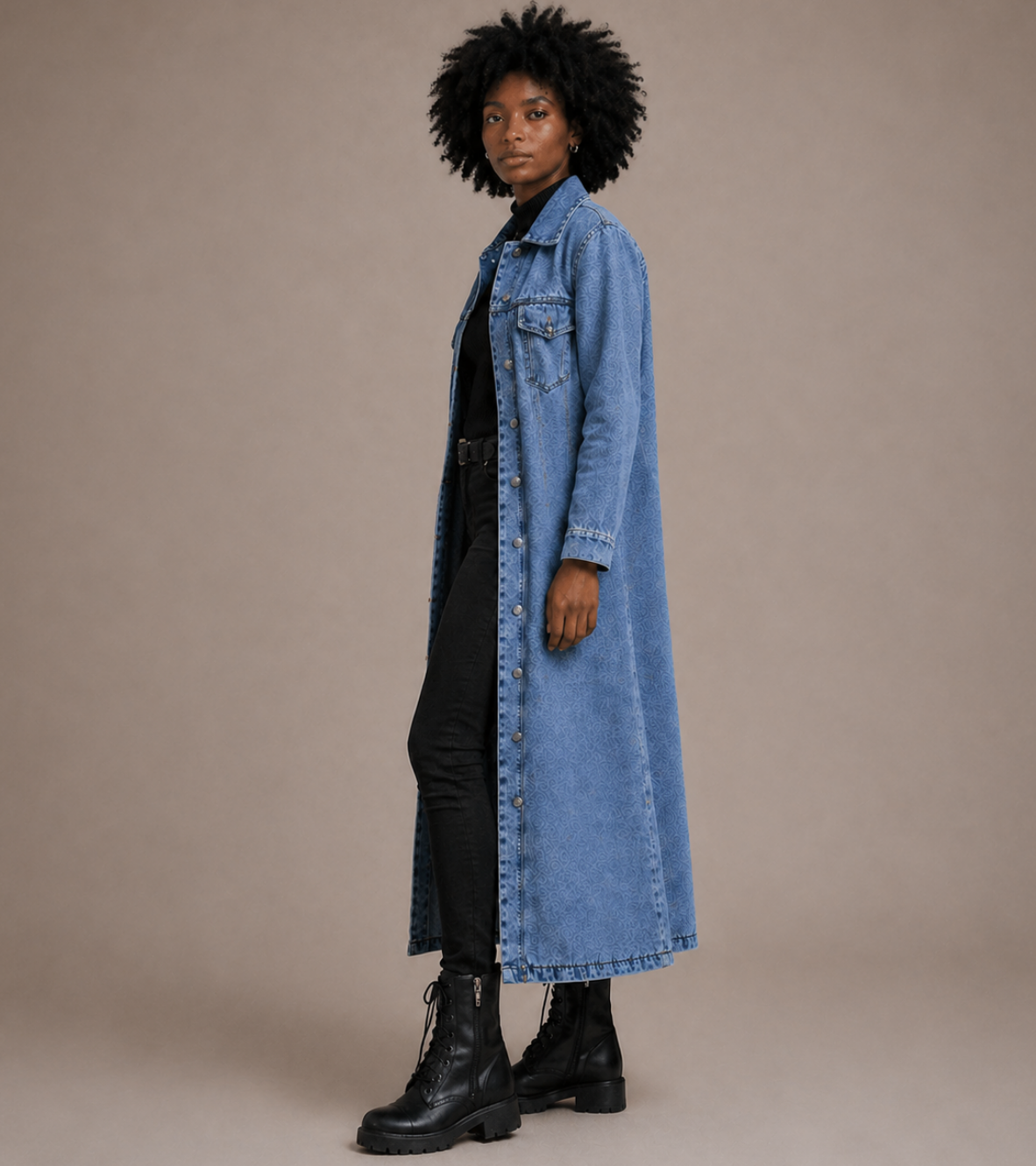 Longline Denim Coat