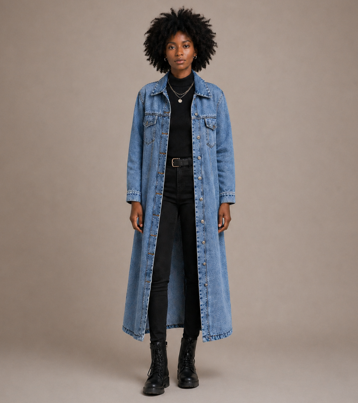 Longline Denim Coat