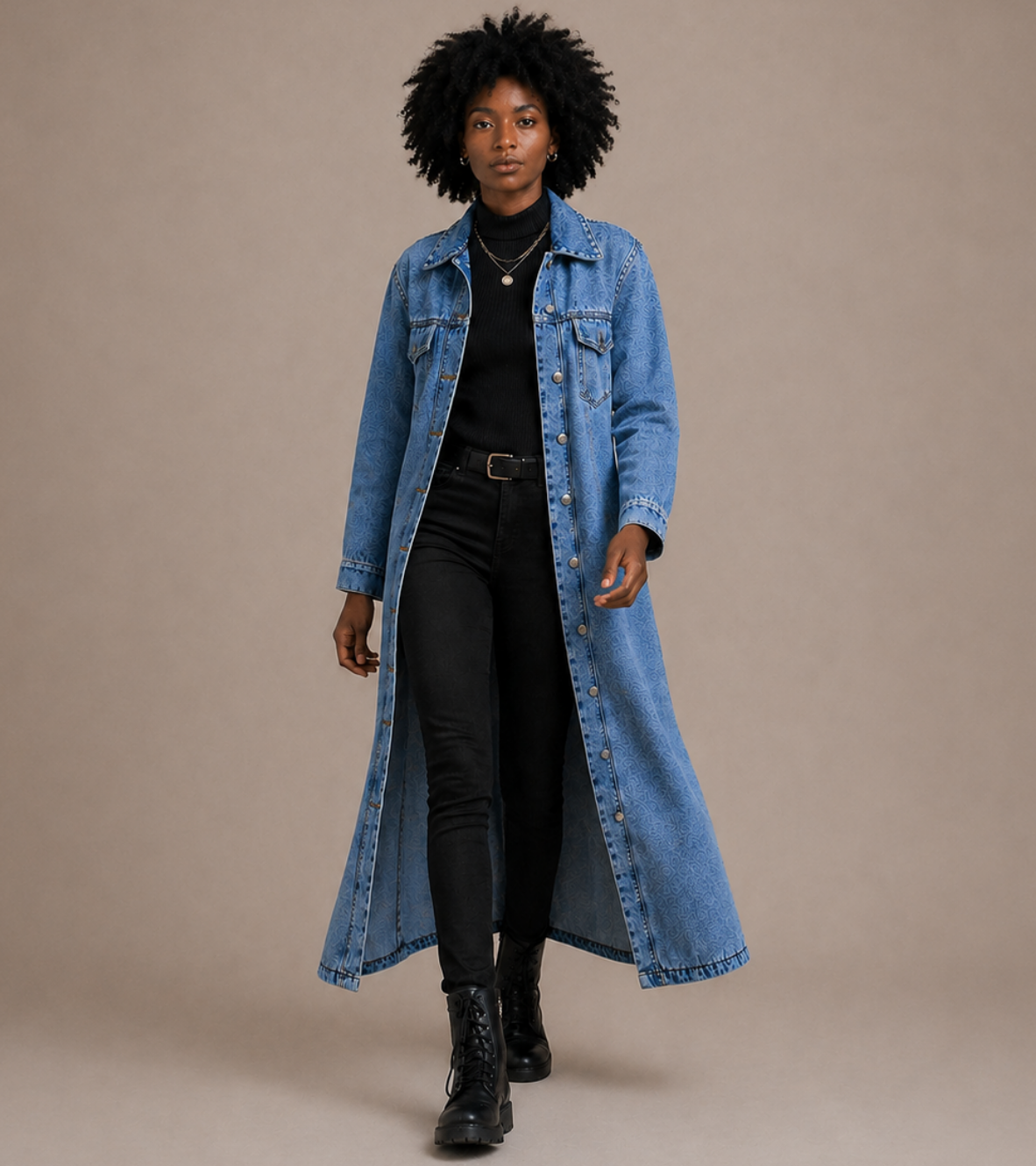 Longline Denim Coat