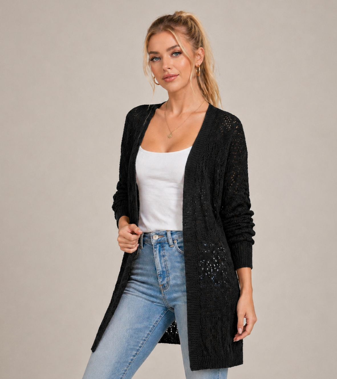 Longline Knit Cardigan