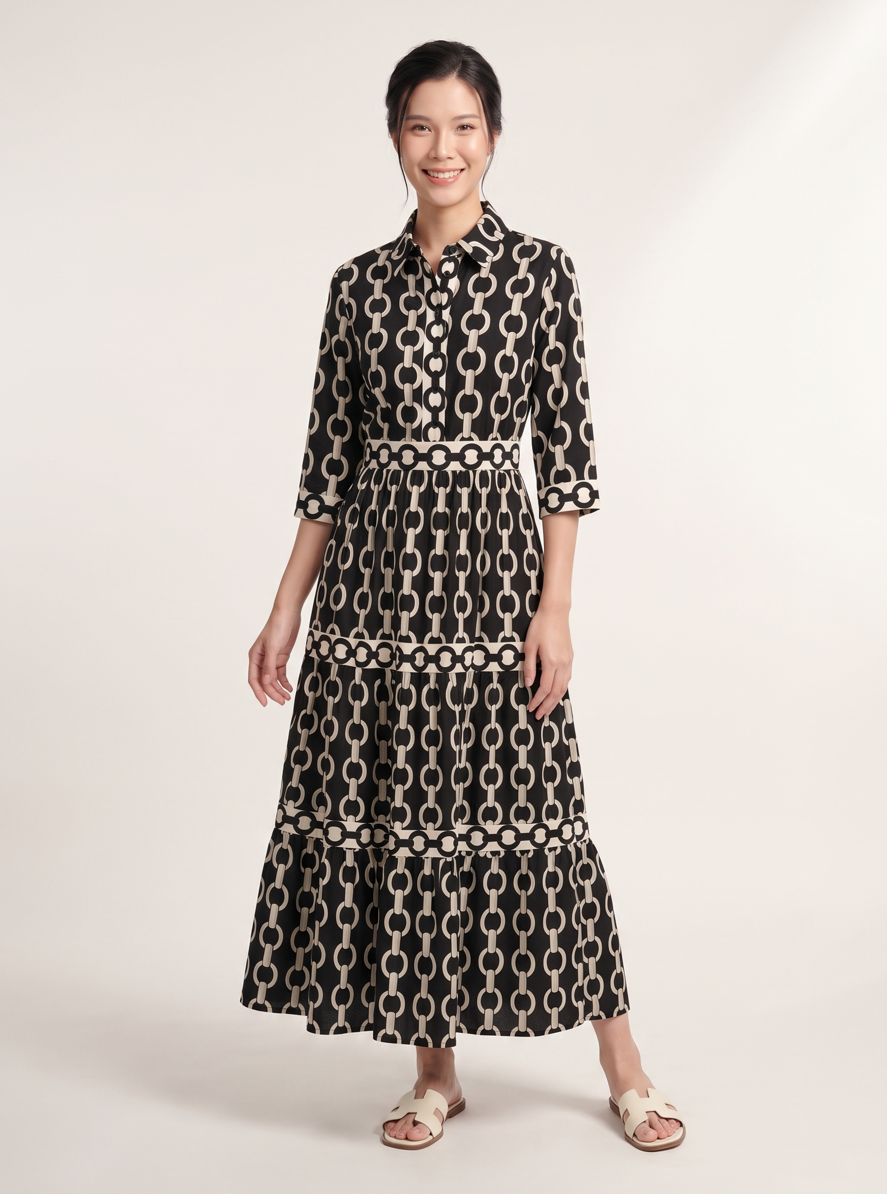 Statement Print Maxi Dress