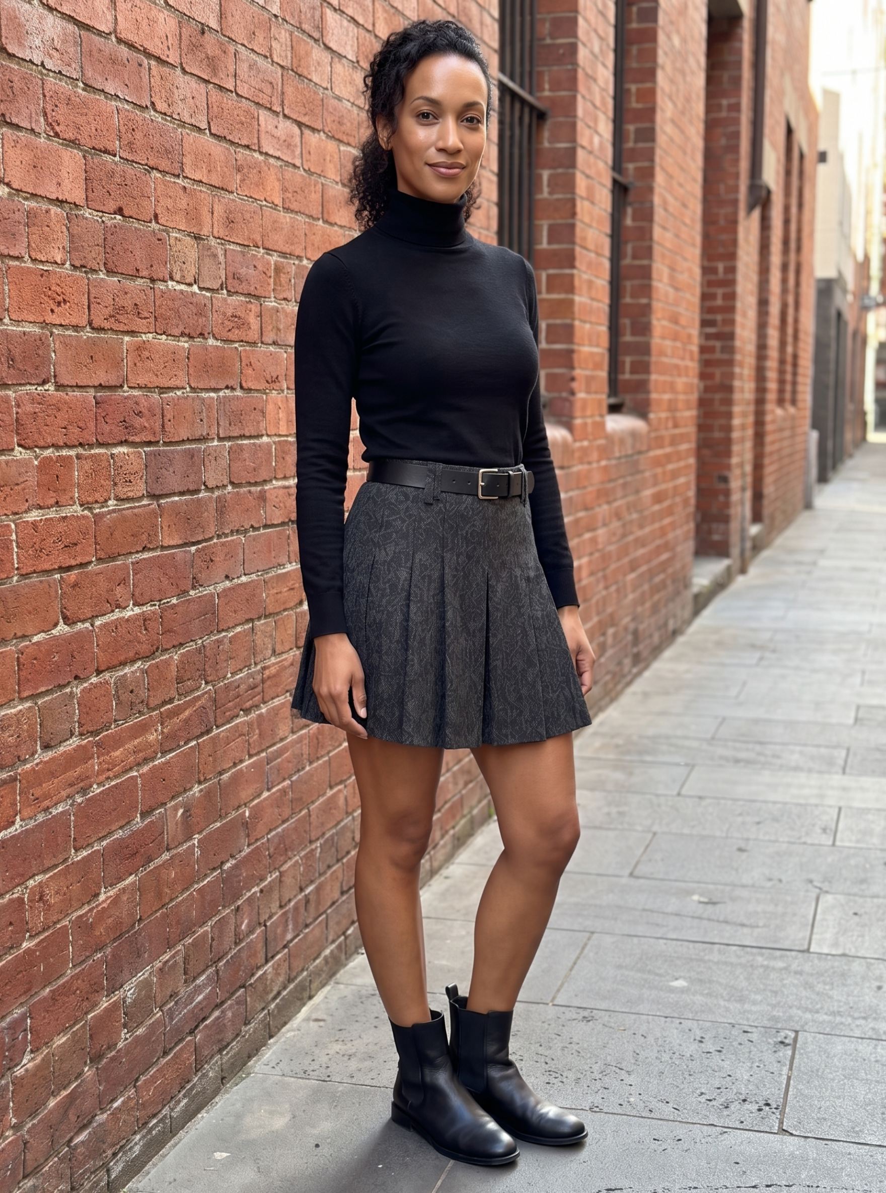 Pleated Mini Skirt