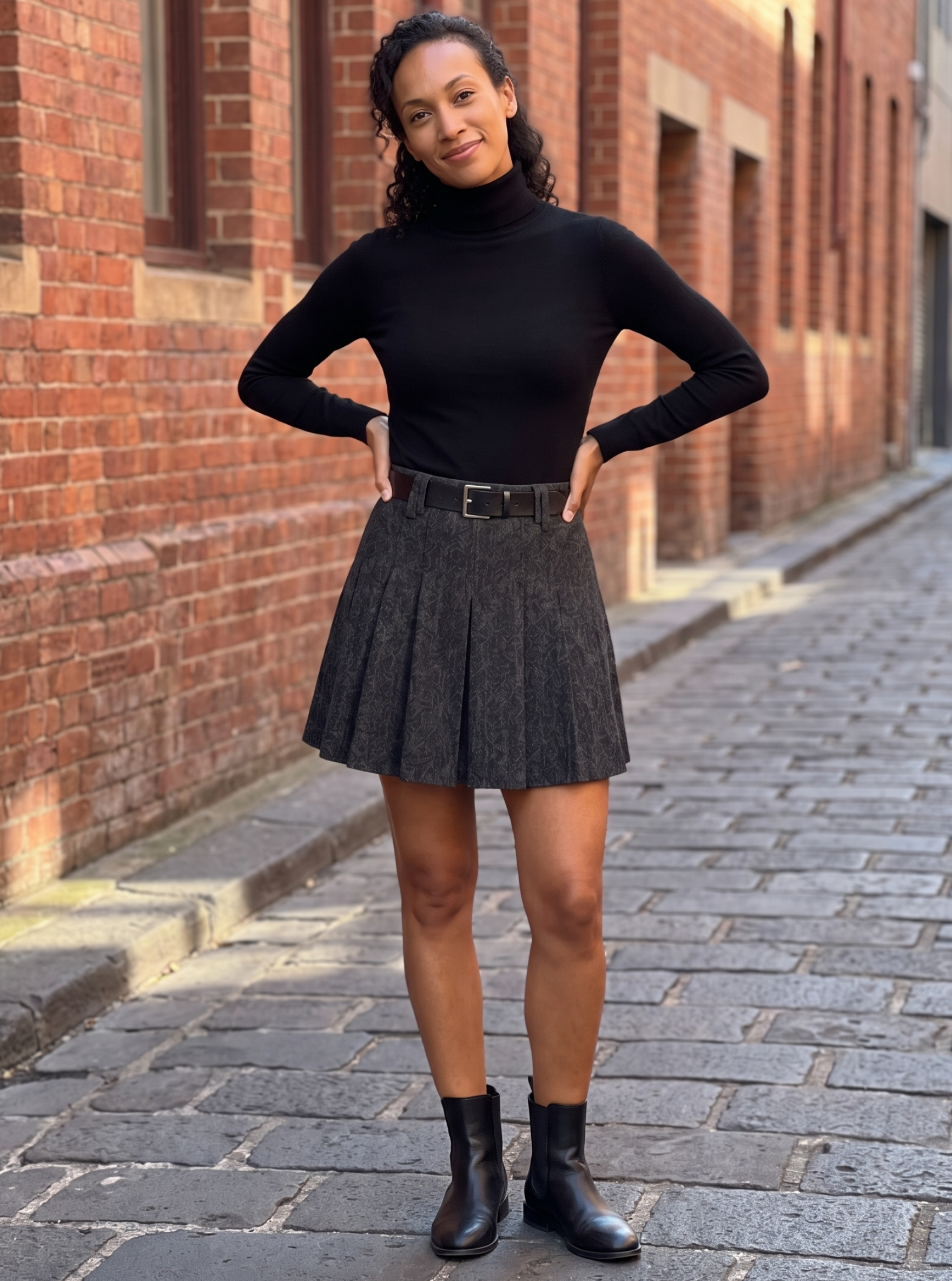 Pleated Mini Skirt