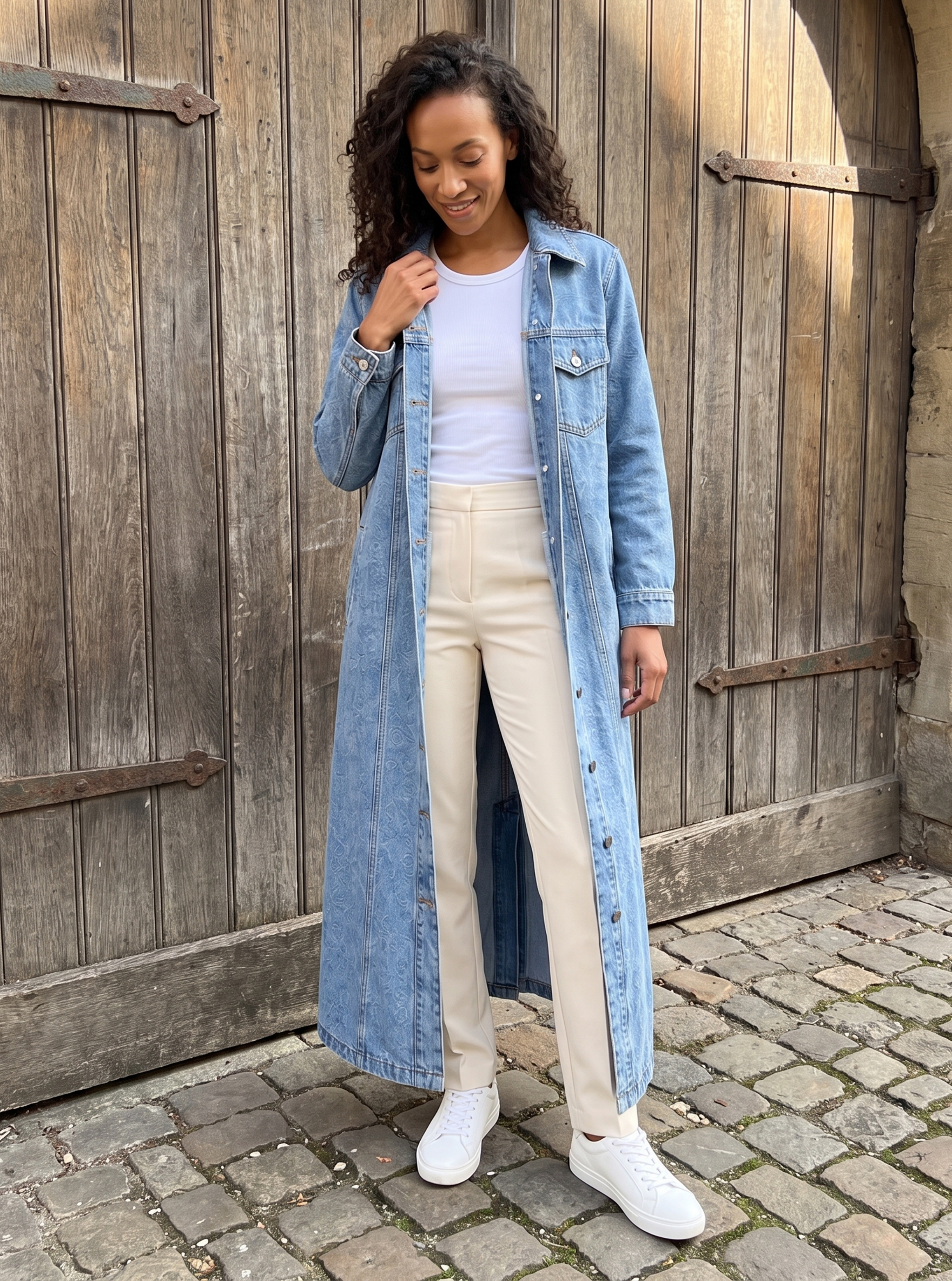 Longline Denim Coat
