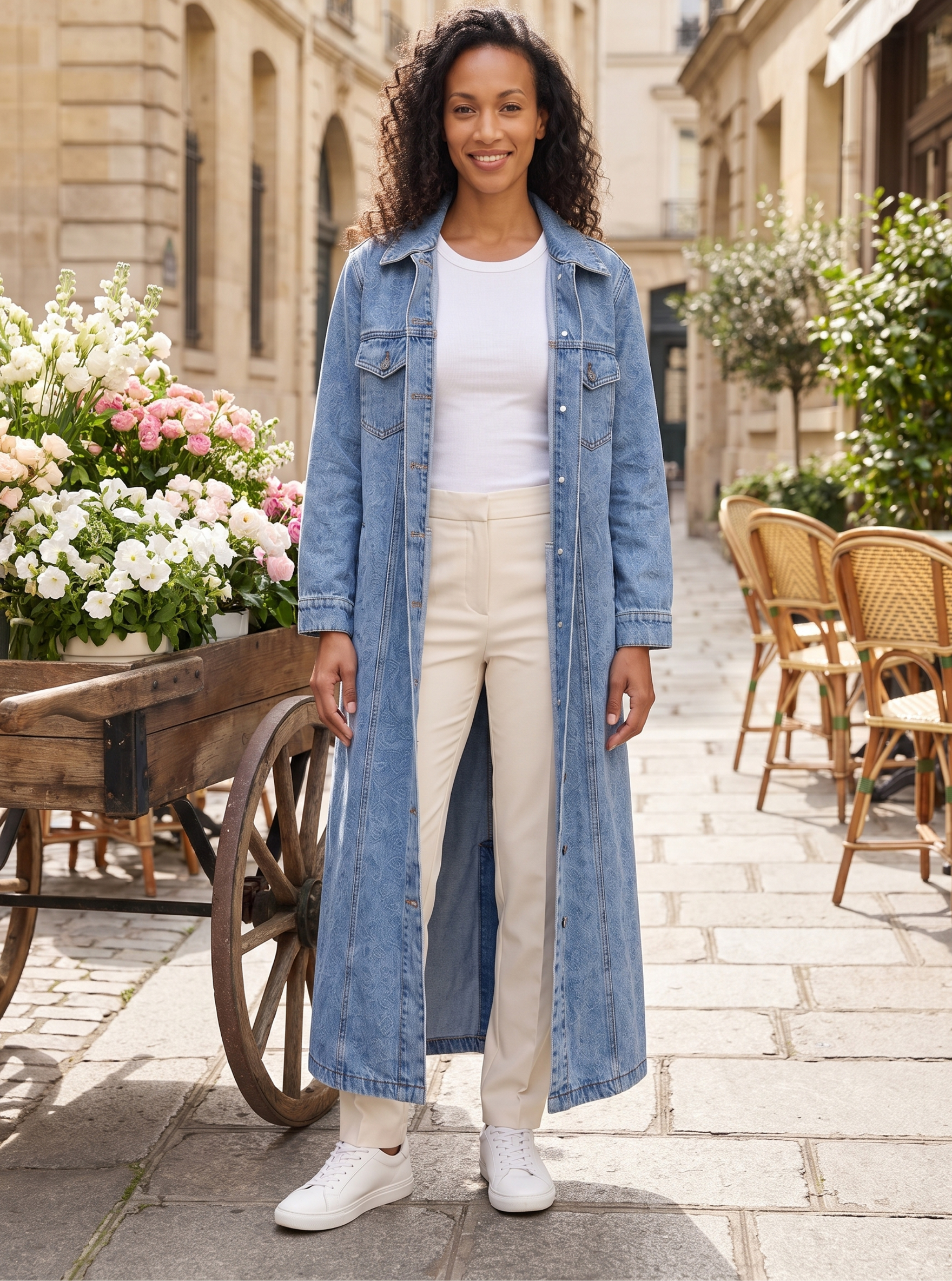 Longline Denim Coat