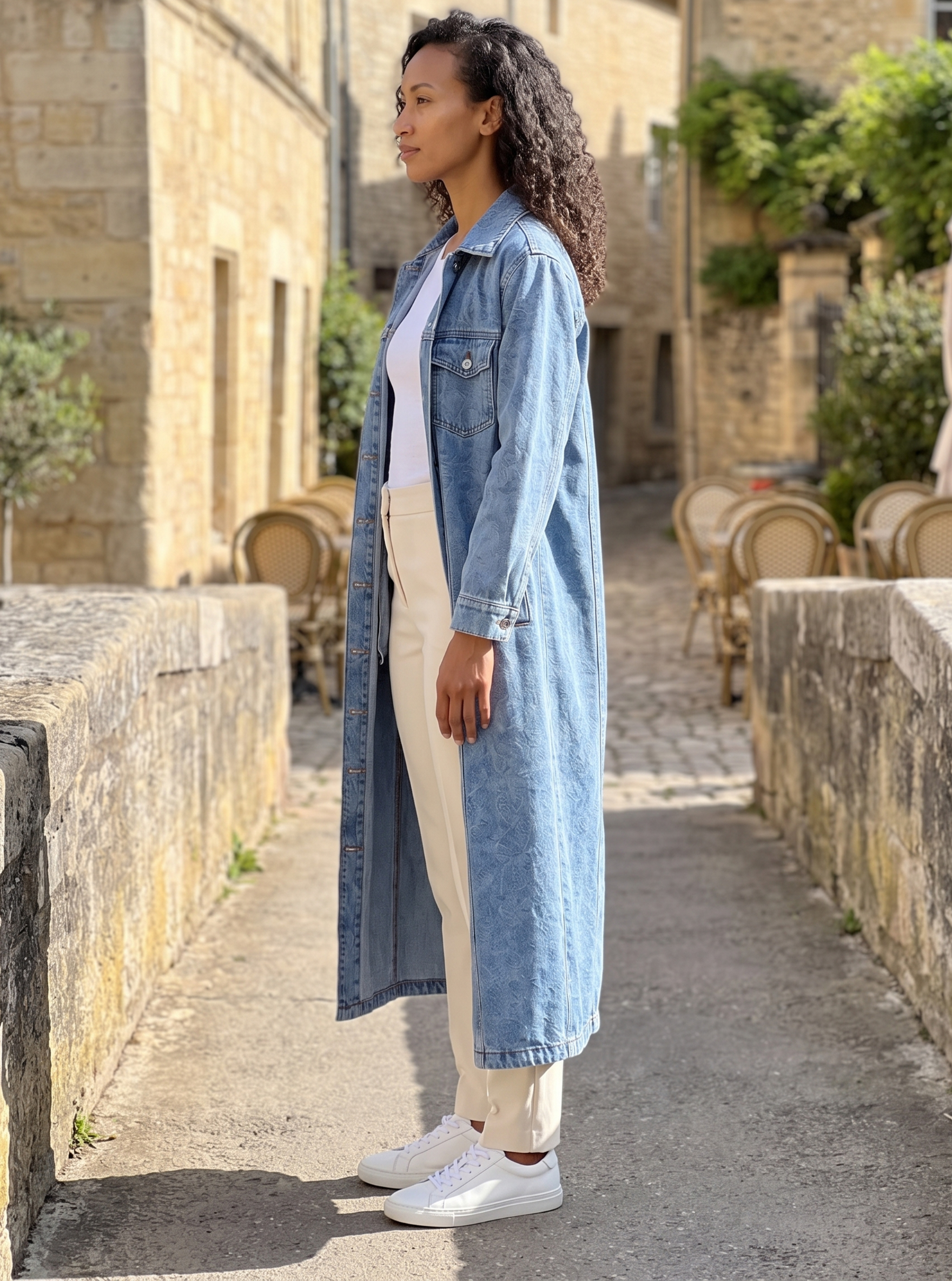 Longline Denim Coat