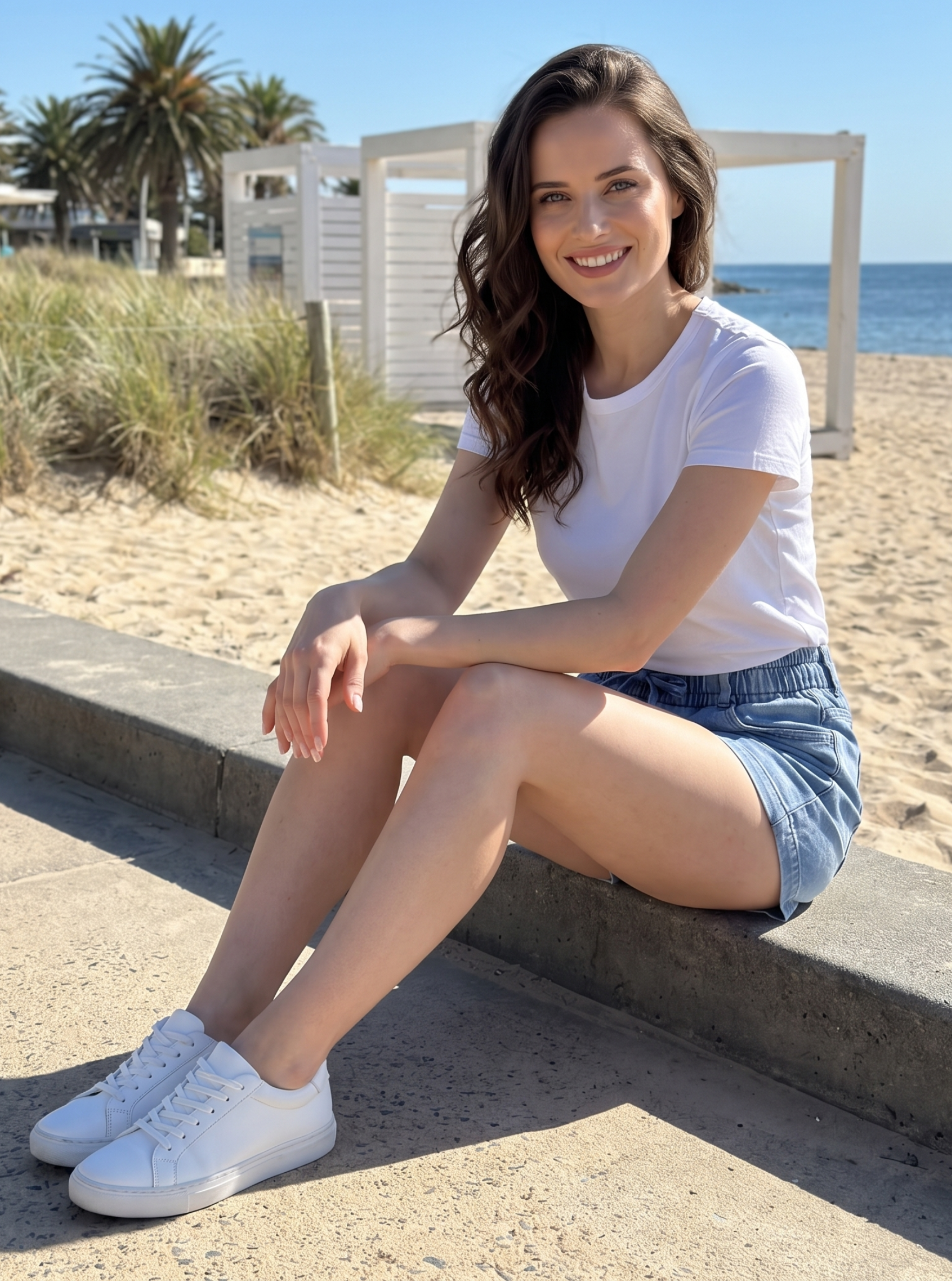 Stretch Denim Shorts