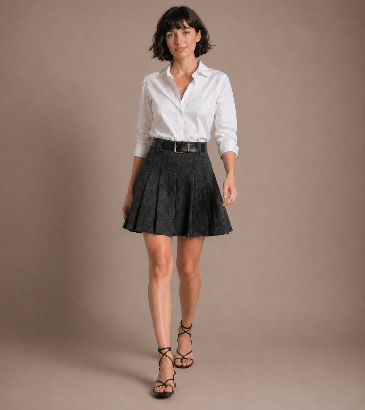 Pleated Mini Skirt