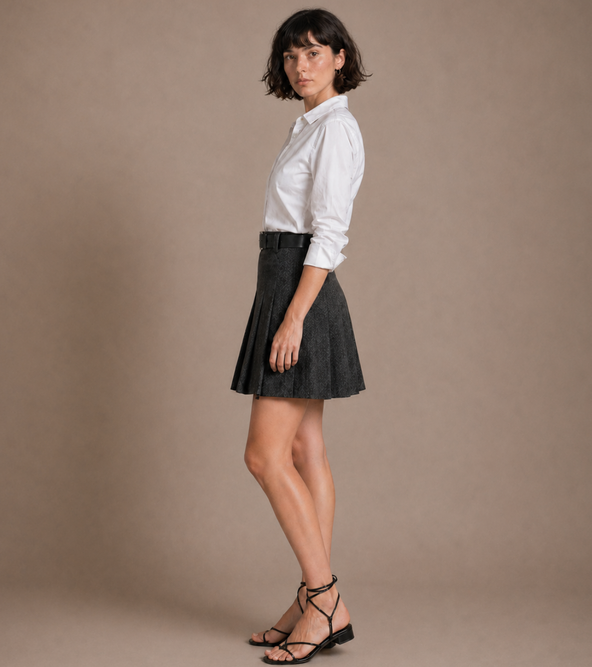 Pleated Mini Skirt