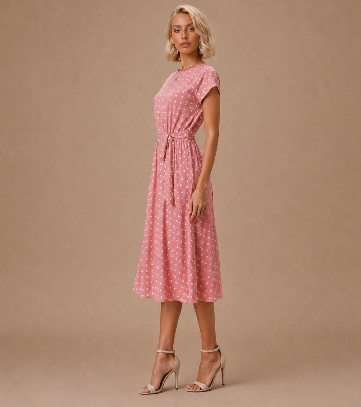 Polka Dot Midi Dress