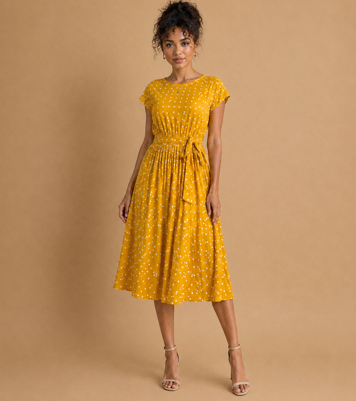 Polka Dot Midi Dress
