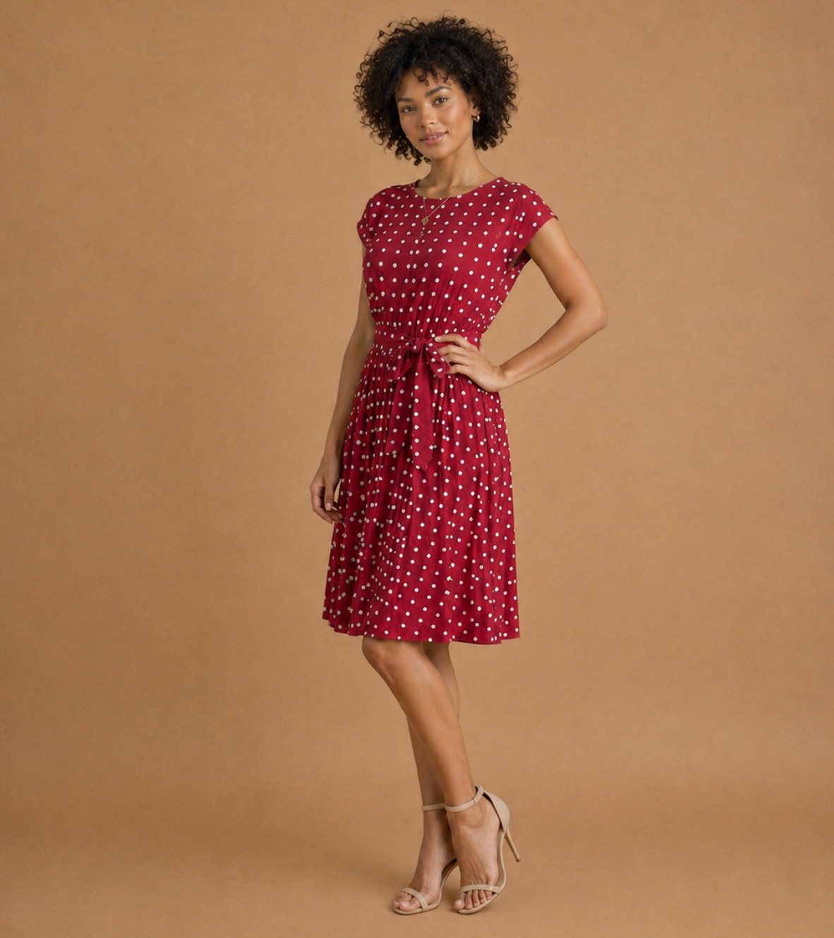 Polka Dot Midi Dress