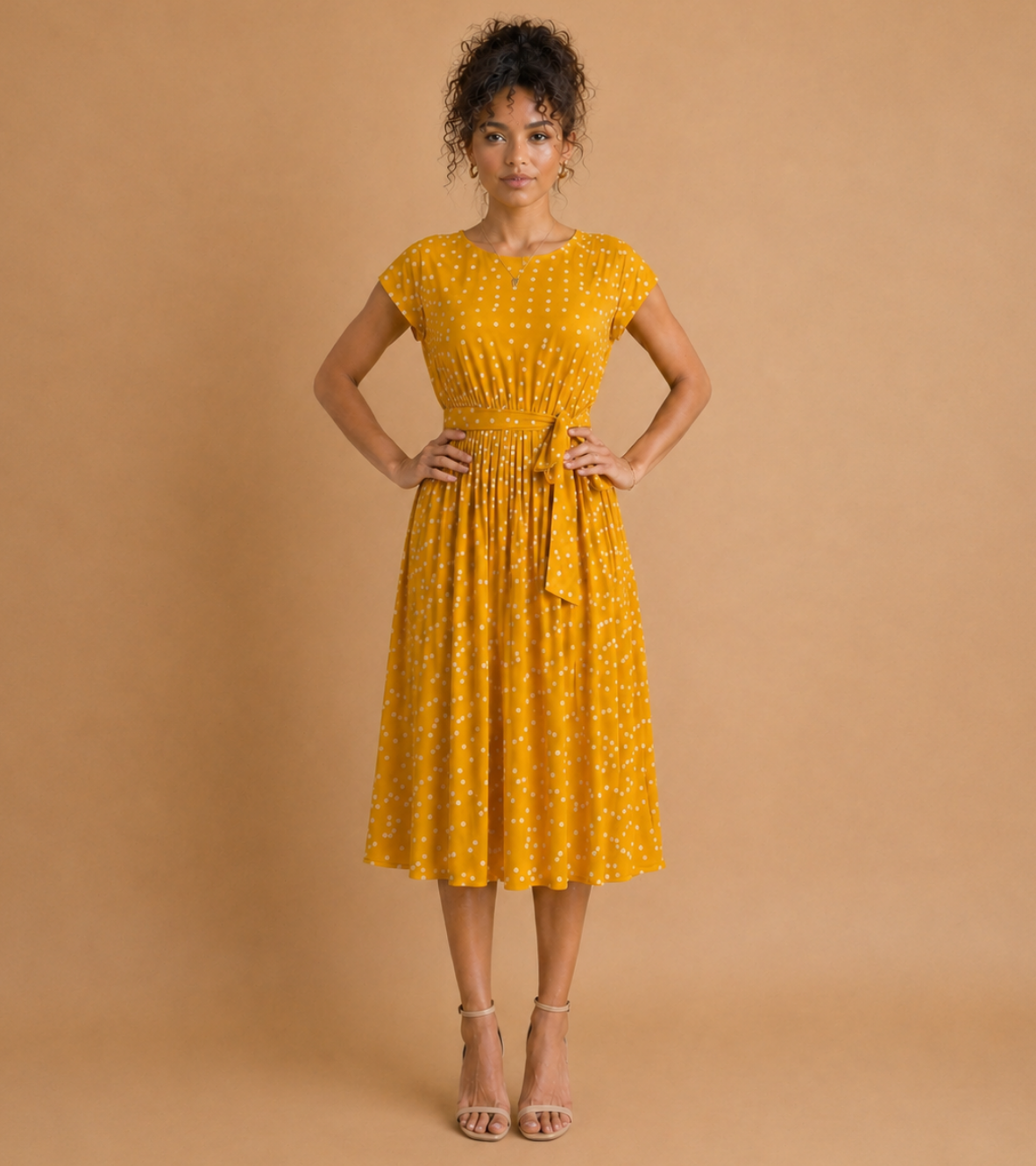 Polka Dot Midi Dress