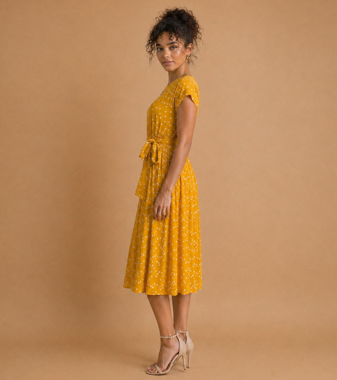 Polka Dot Midi Dress