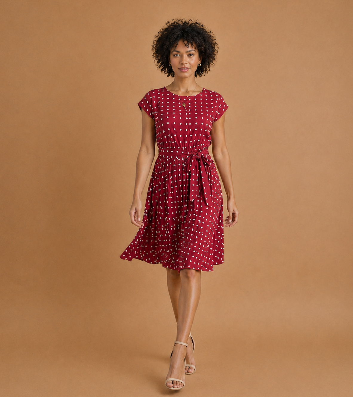 Polka Dot Midi Dress