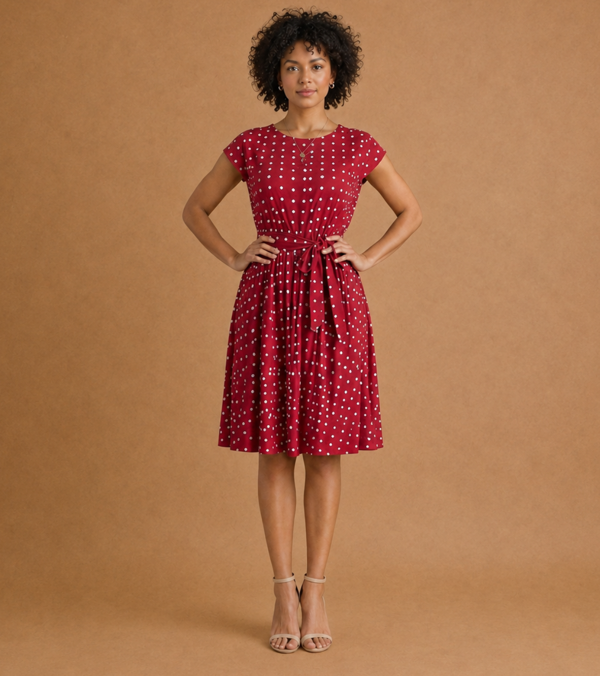 Polka Dot Midi Dress