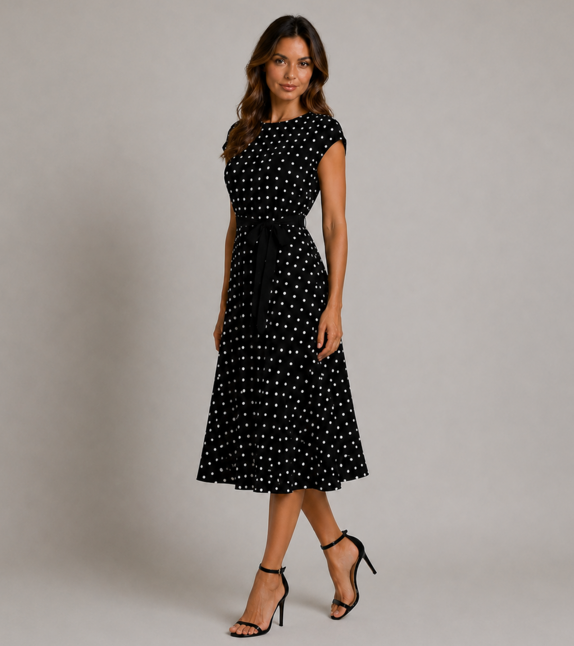 Polka Dot Midi Dress
