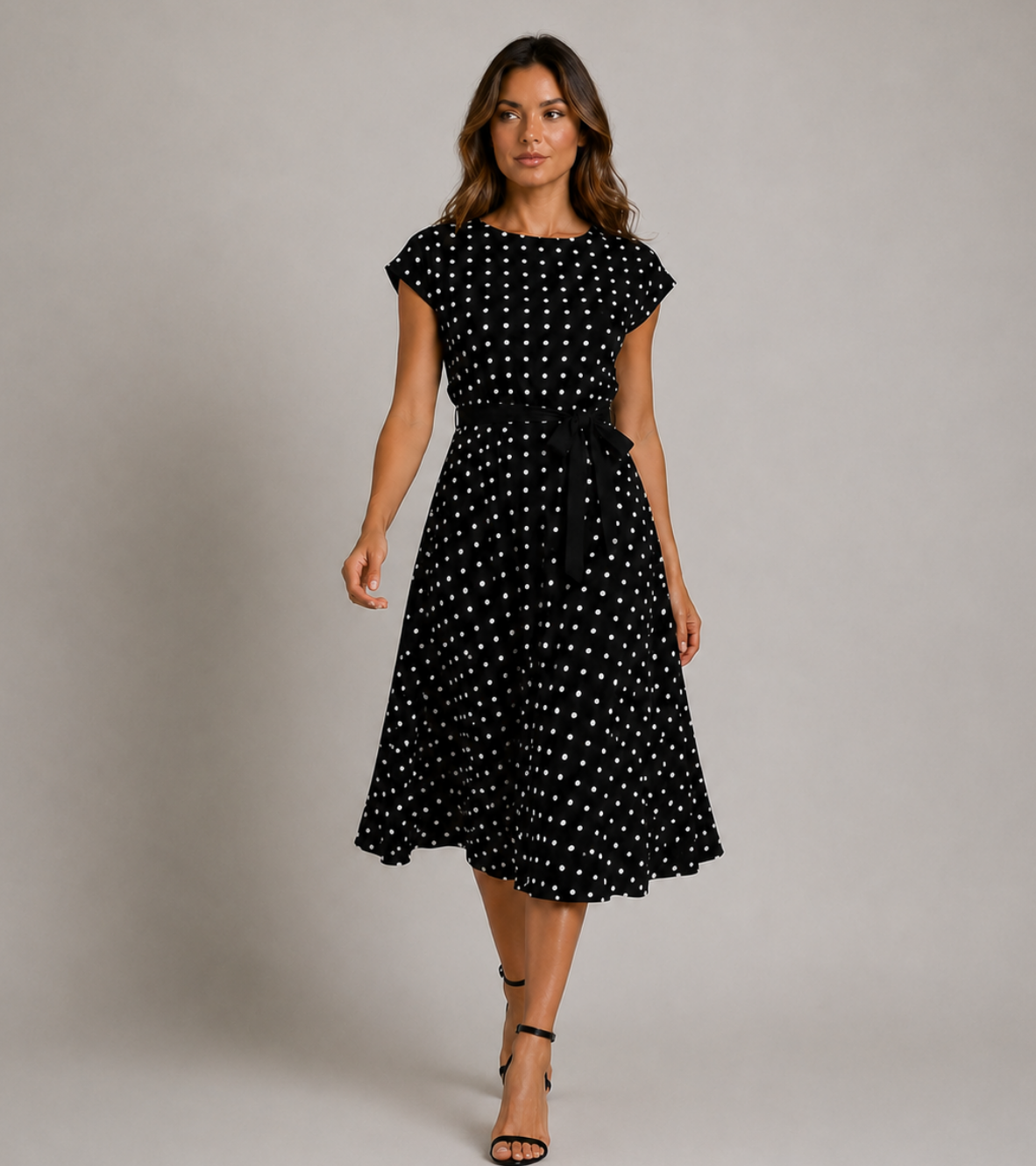 Polka Dot Midi Dress
