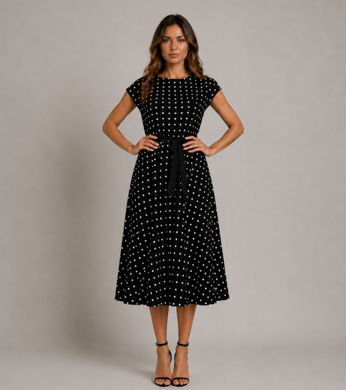 Polka Dot Midi Dress
