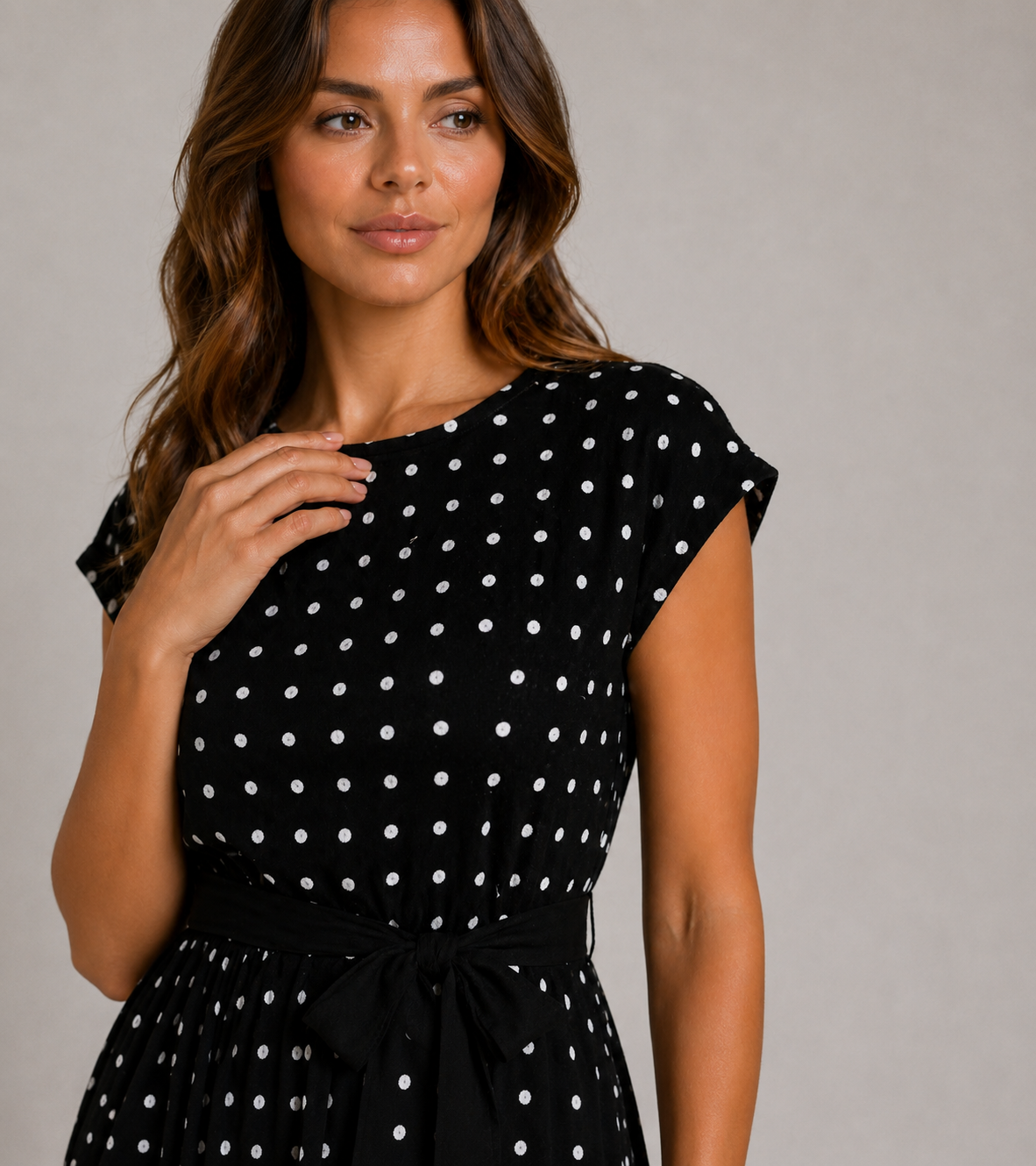 Polka Dot Midi Dress