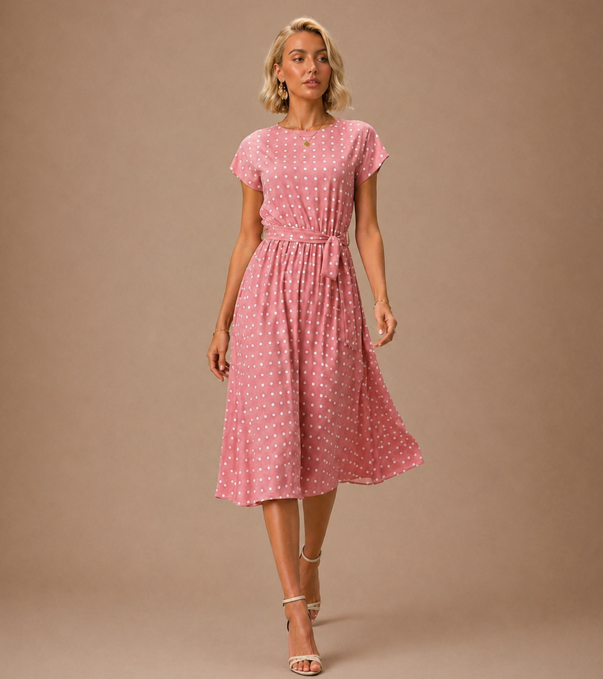 Polka Dot Midi Dress