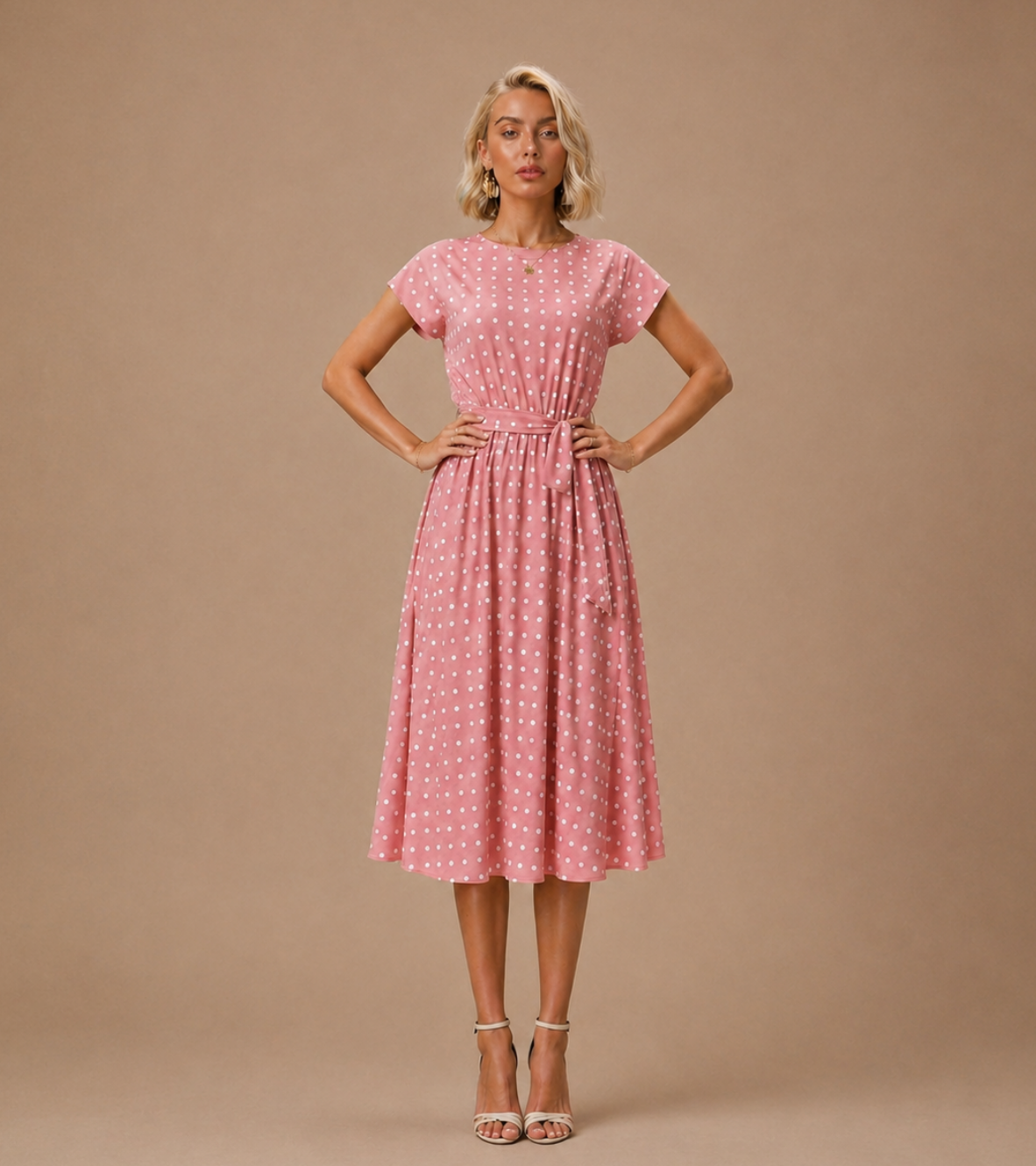 Polka Dot Midi Dress