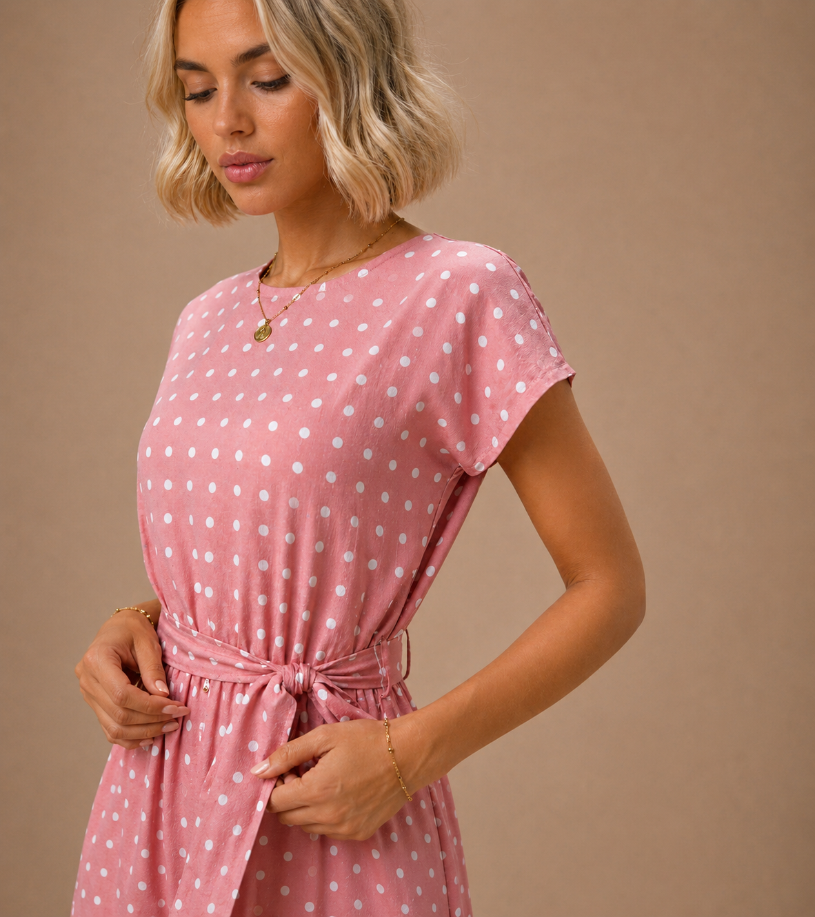 Polka Dot Midi Dress