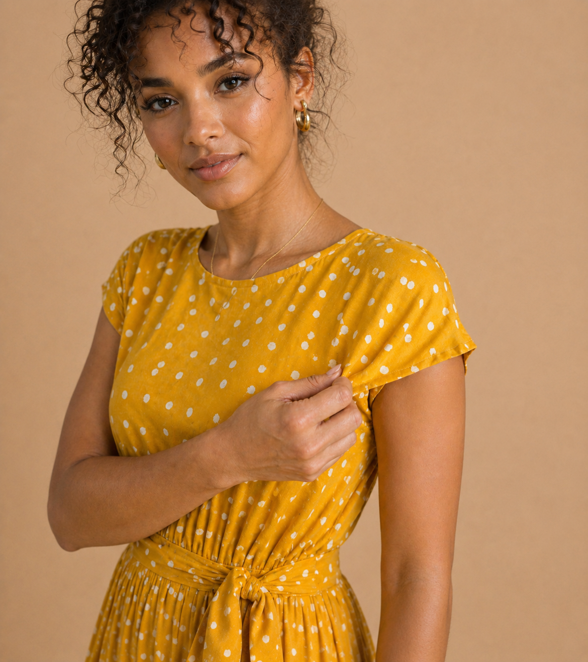 Polka Dot Midi Dress