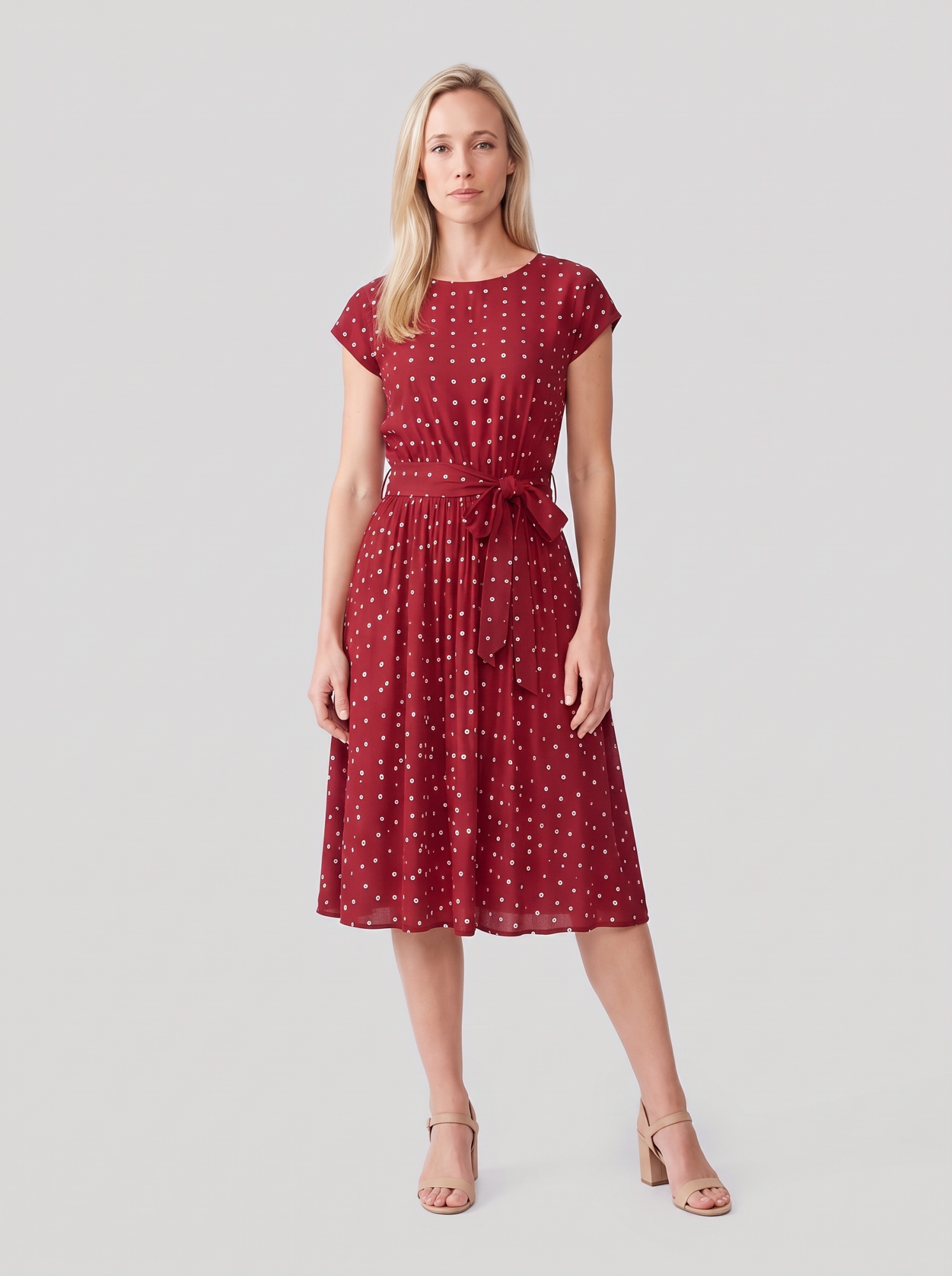 Polka Dot Midi Dress