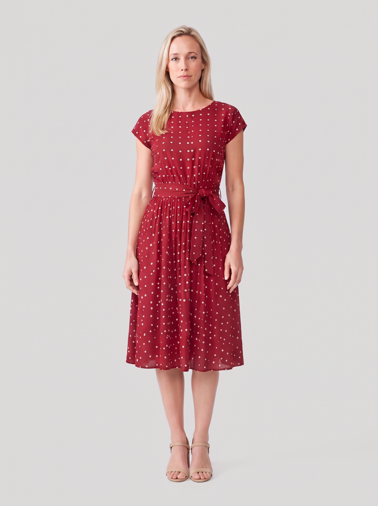 Polka Dot Midi Dress